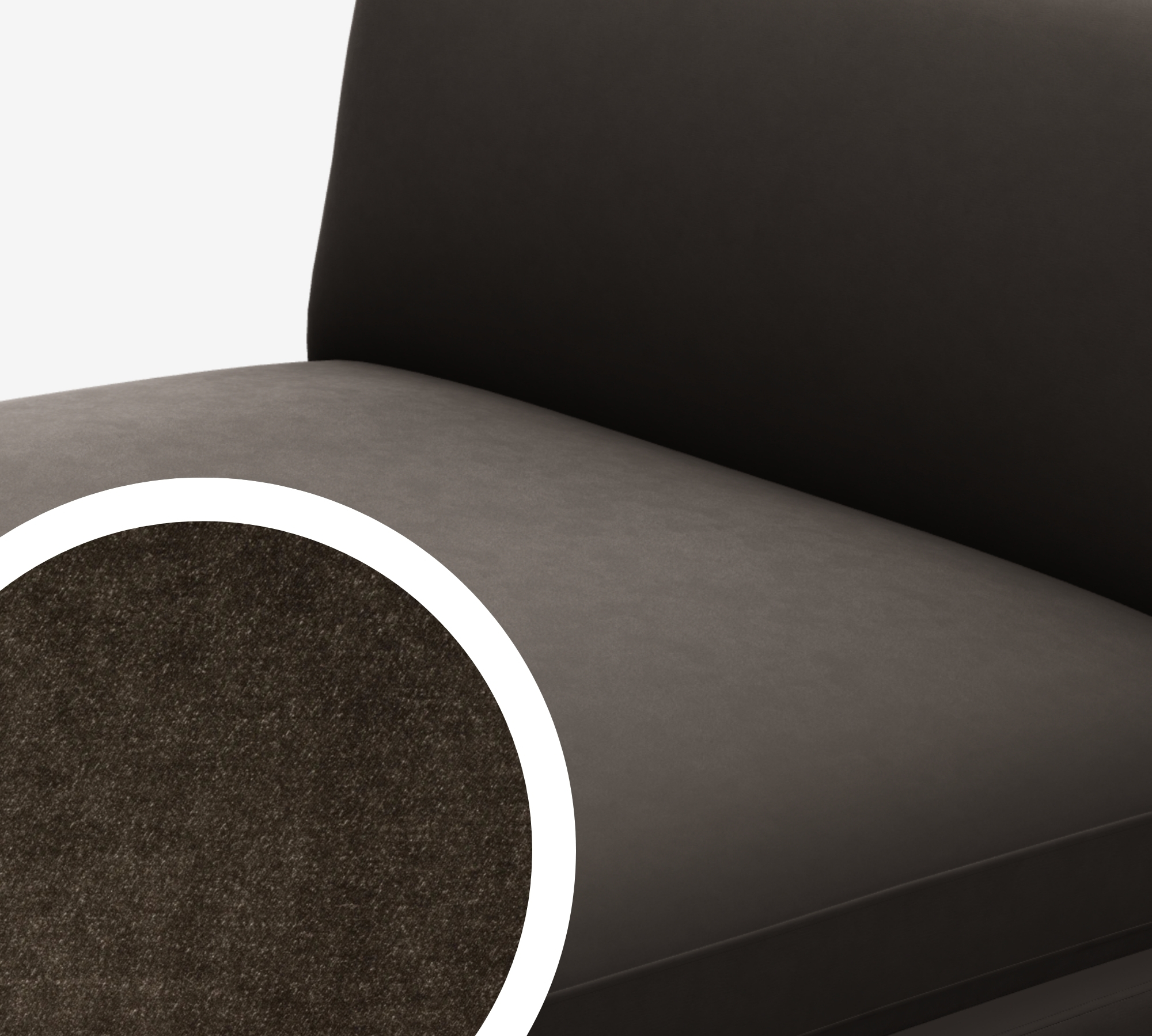 The Mammut Loveseat Aston Brown 28 Velvet fabric