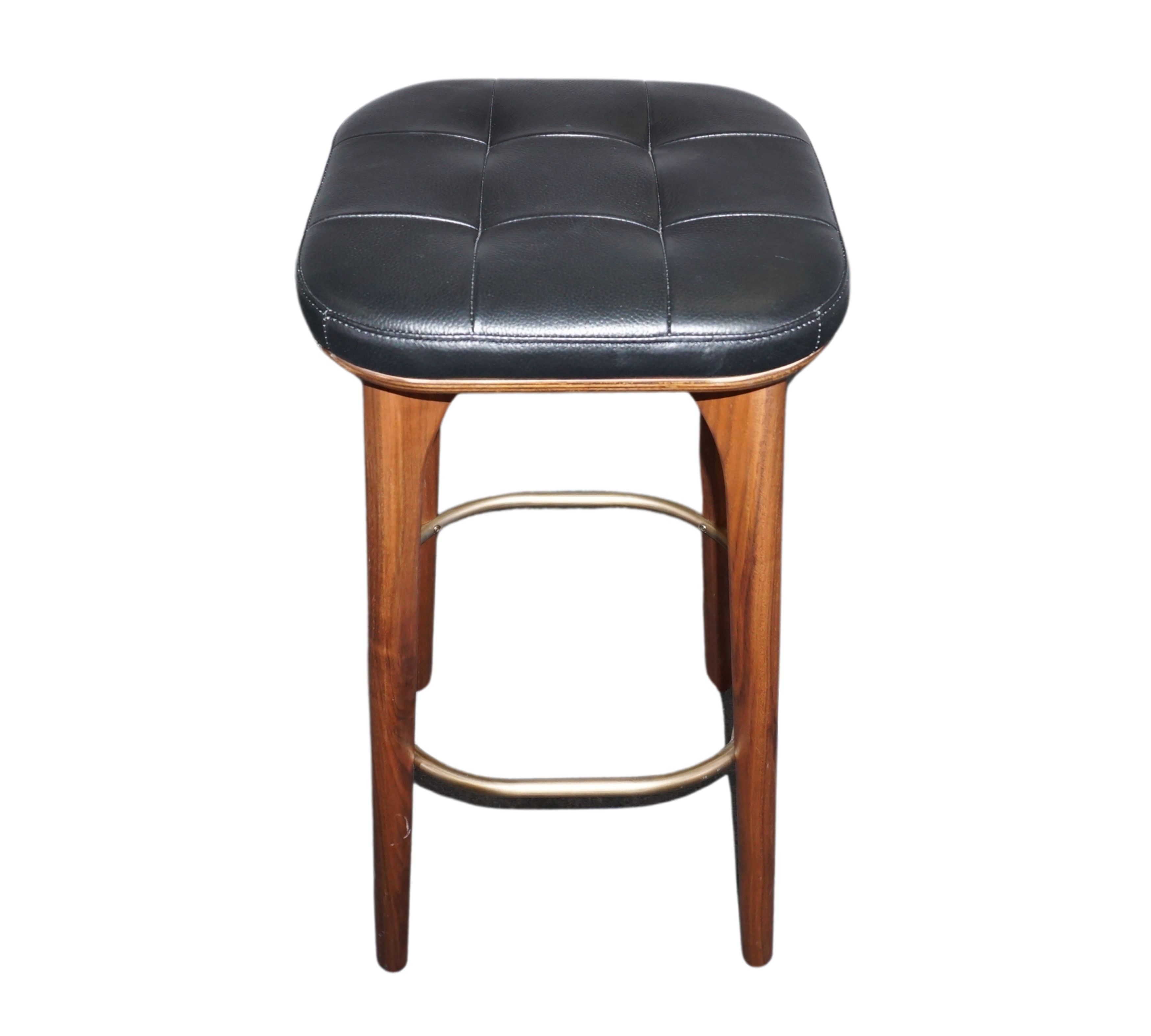 UTILITY Stool Leather Black