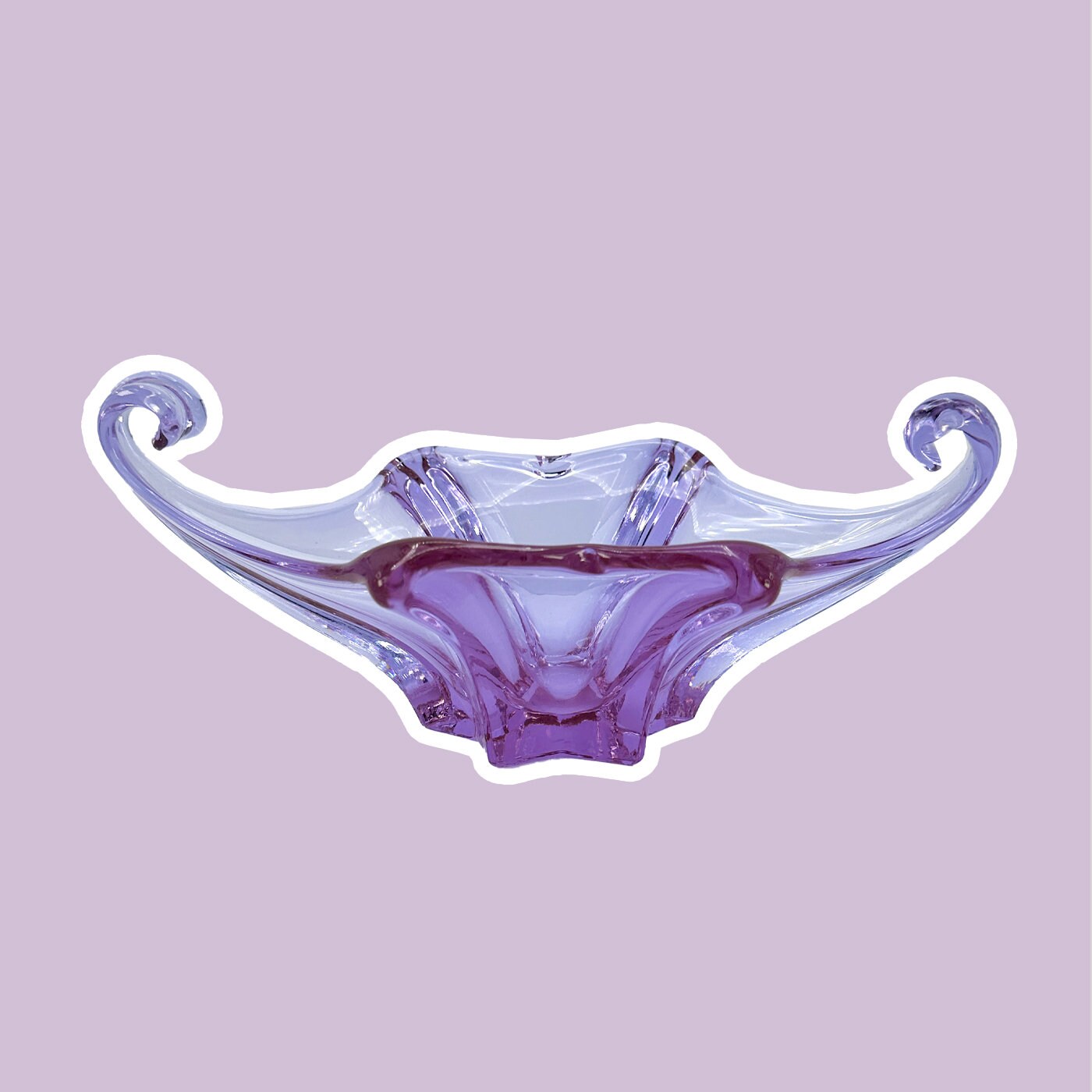 Vintage bowl Alexandrite glass pink