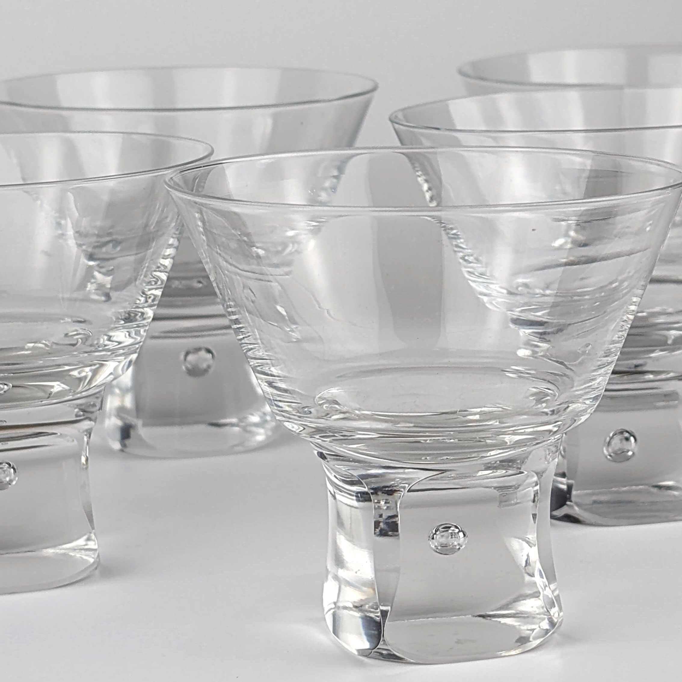 5x Vintage Bowl Crystal 1970s