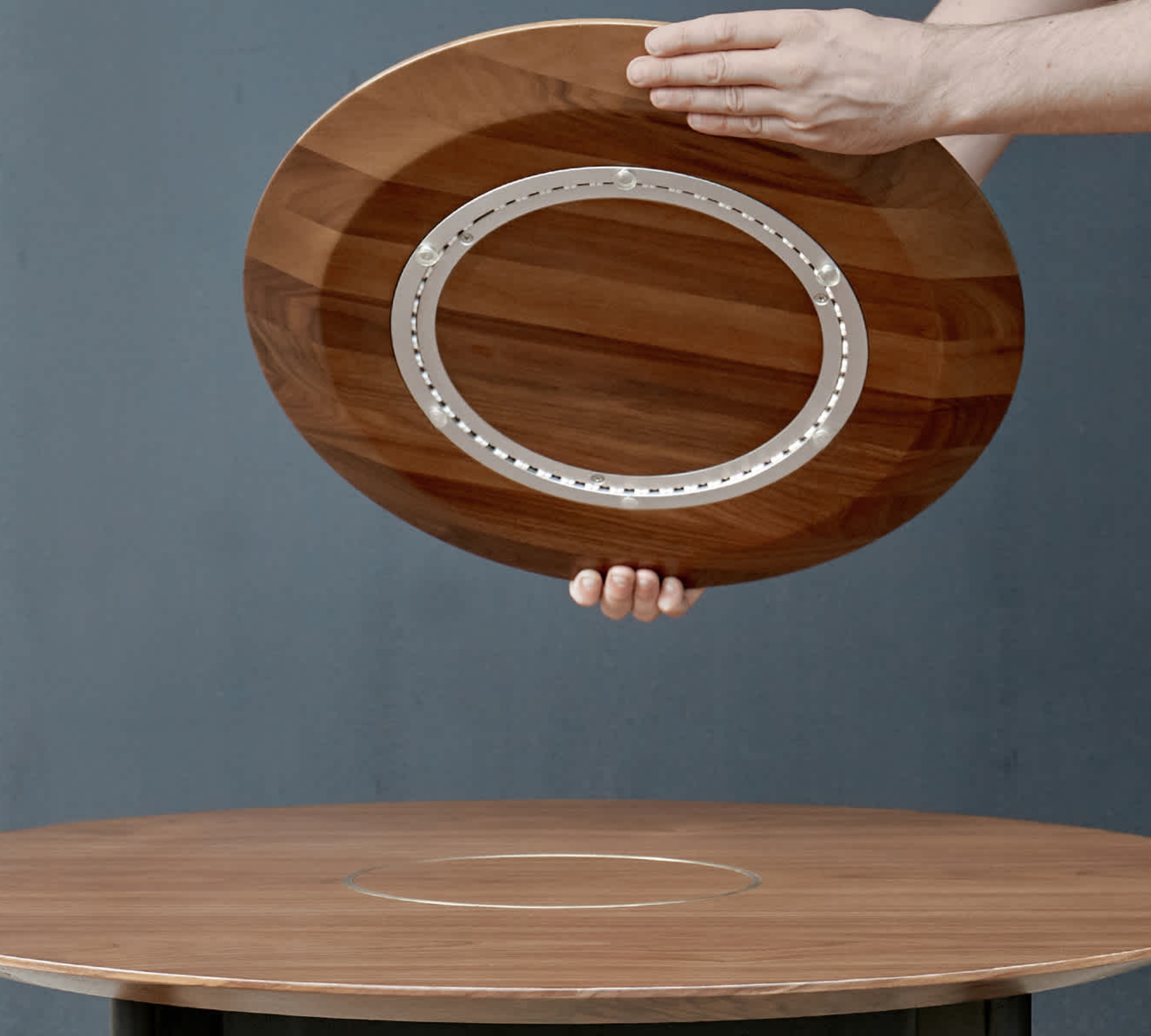 Crawford Coffee Table Walnut Ø 90cm