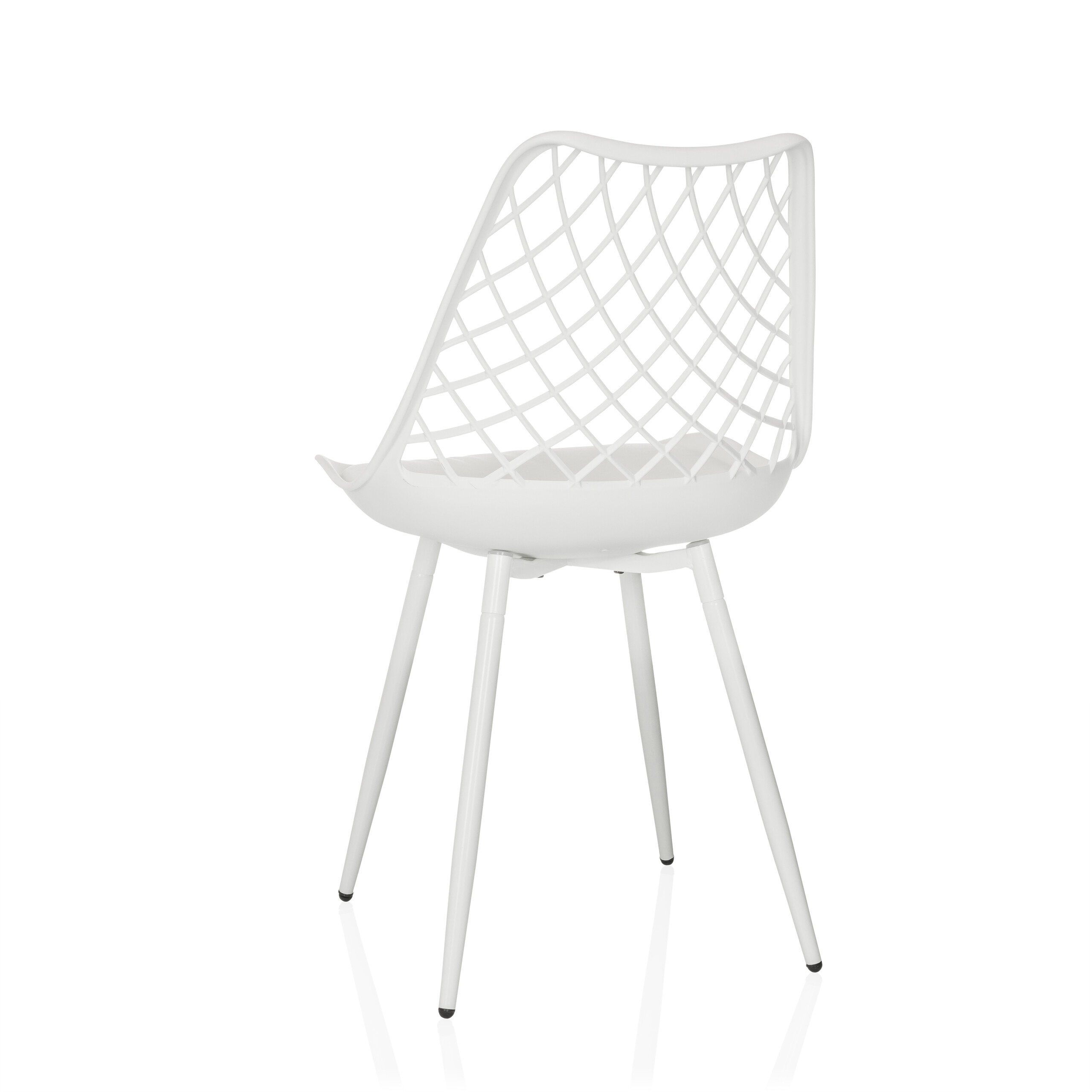 Begio S shell chair with seat cushion White