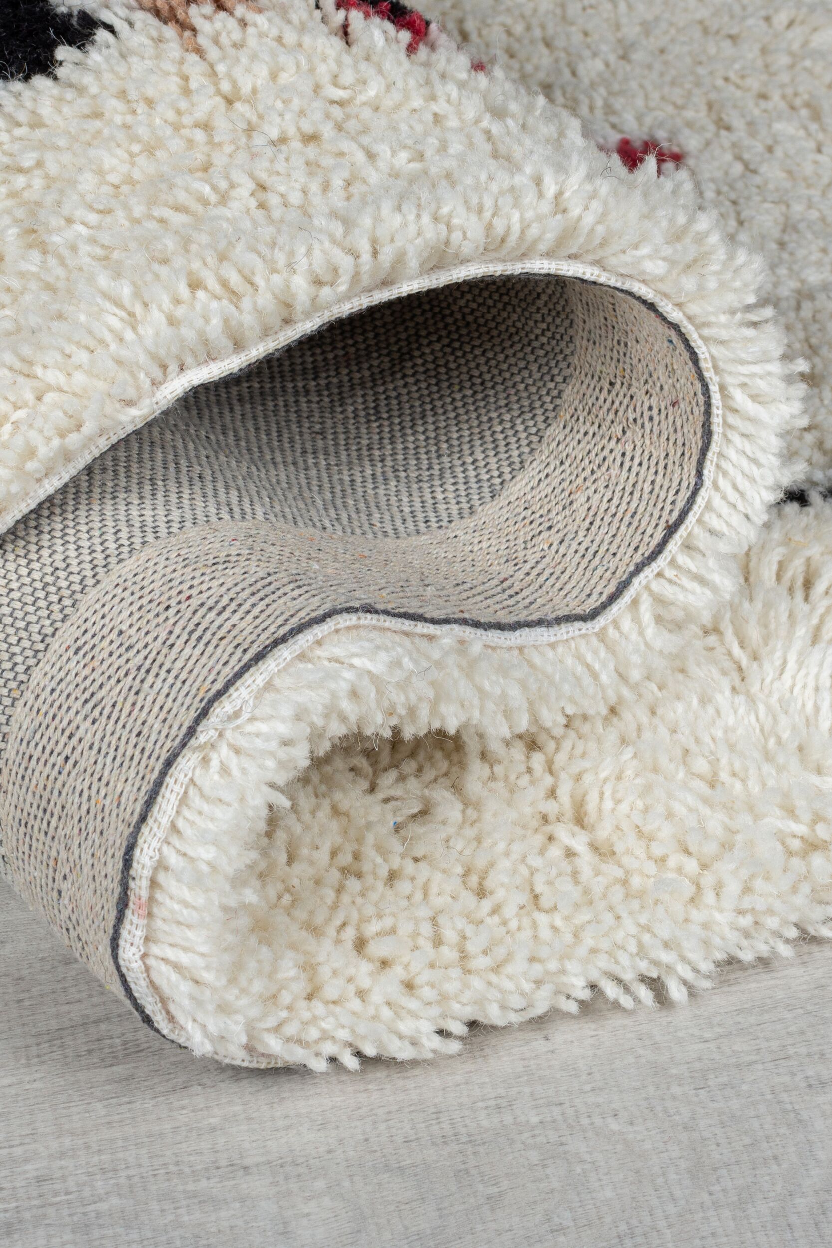 Fes Shaggy Teppich Wolle 120x170cm