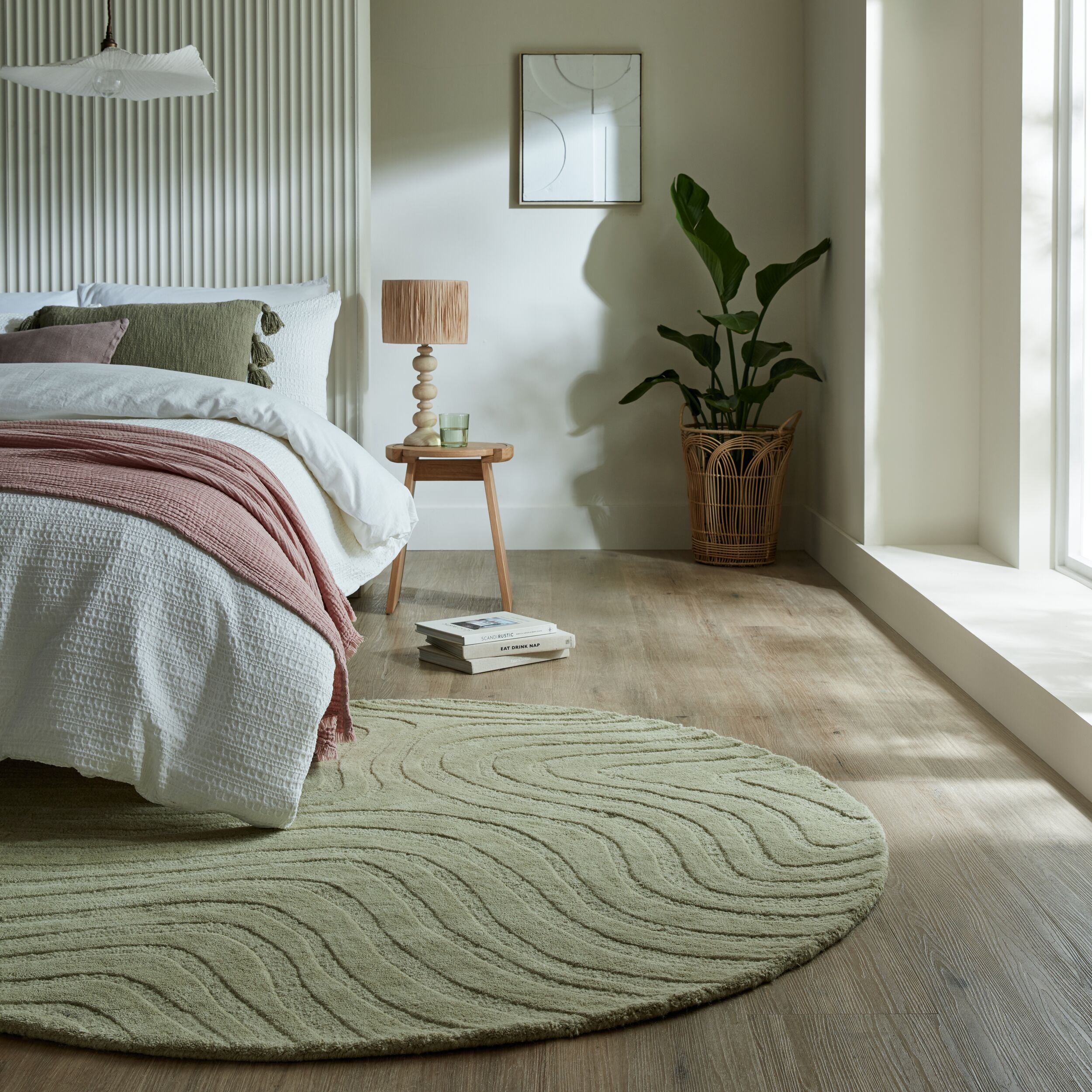 Mesmerise rug sage green ⌀160cm