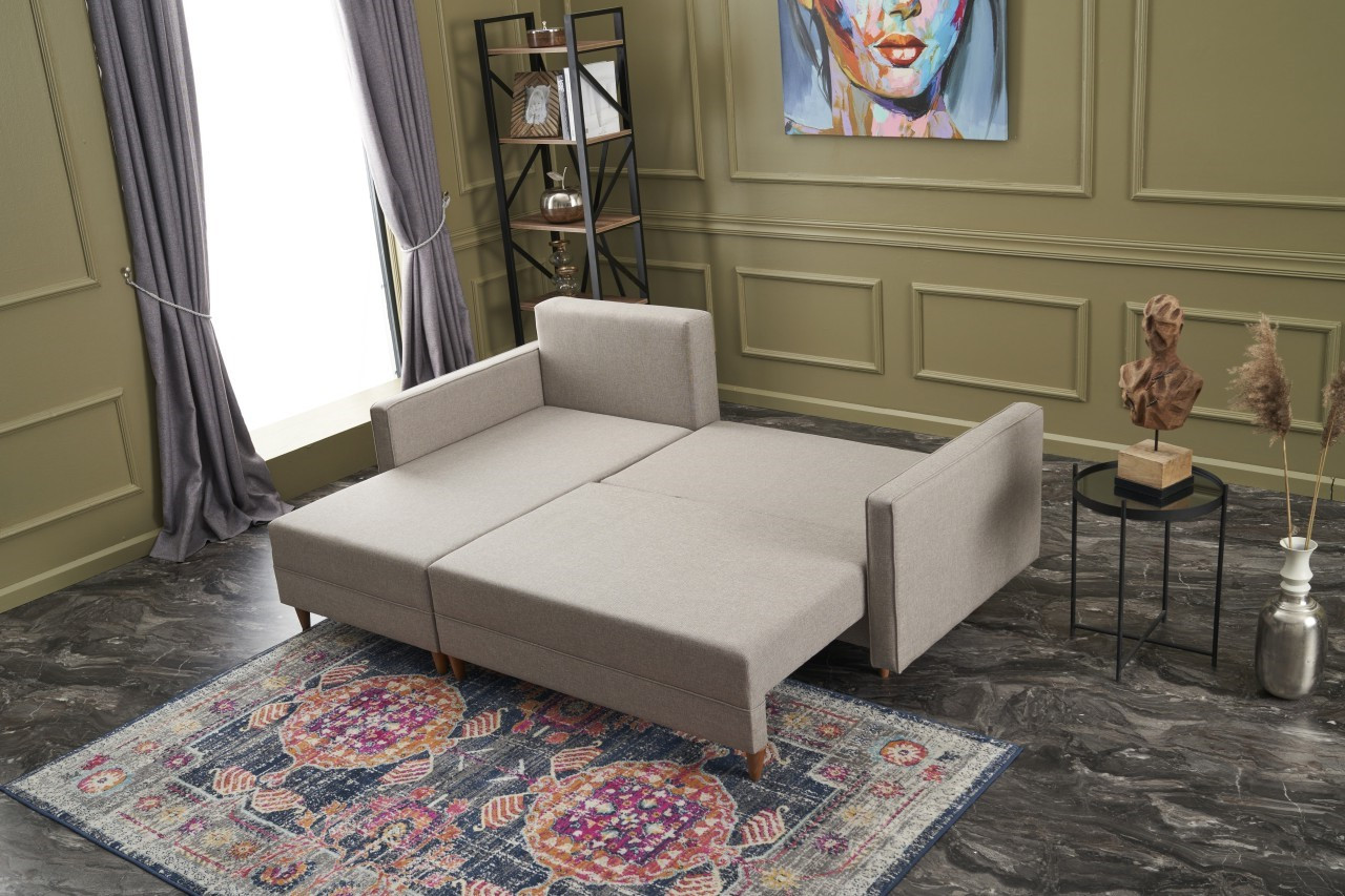 Aydam Sofa bed Chaise lounge Left Cream