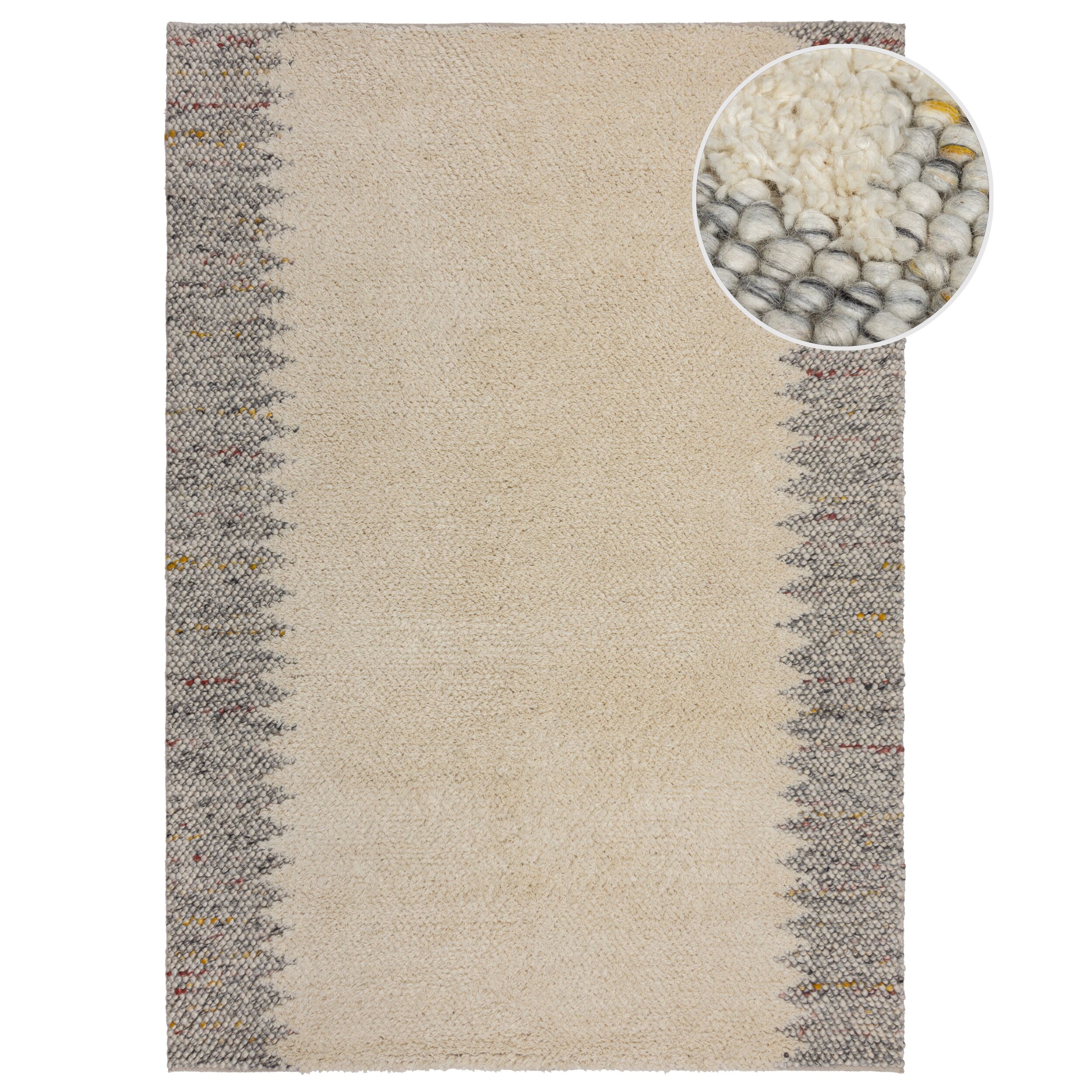 Minerals Border Rug Beige 160x230cm