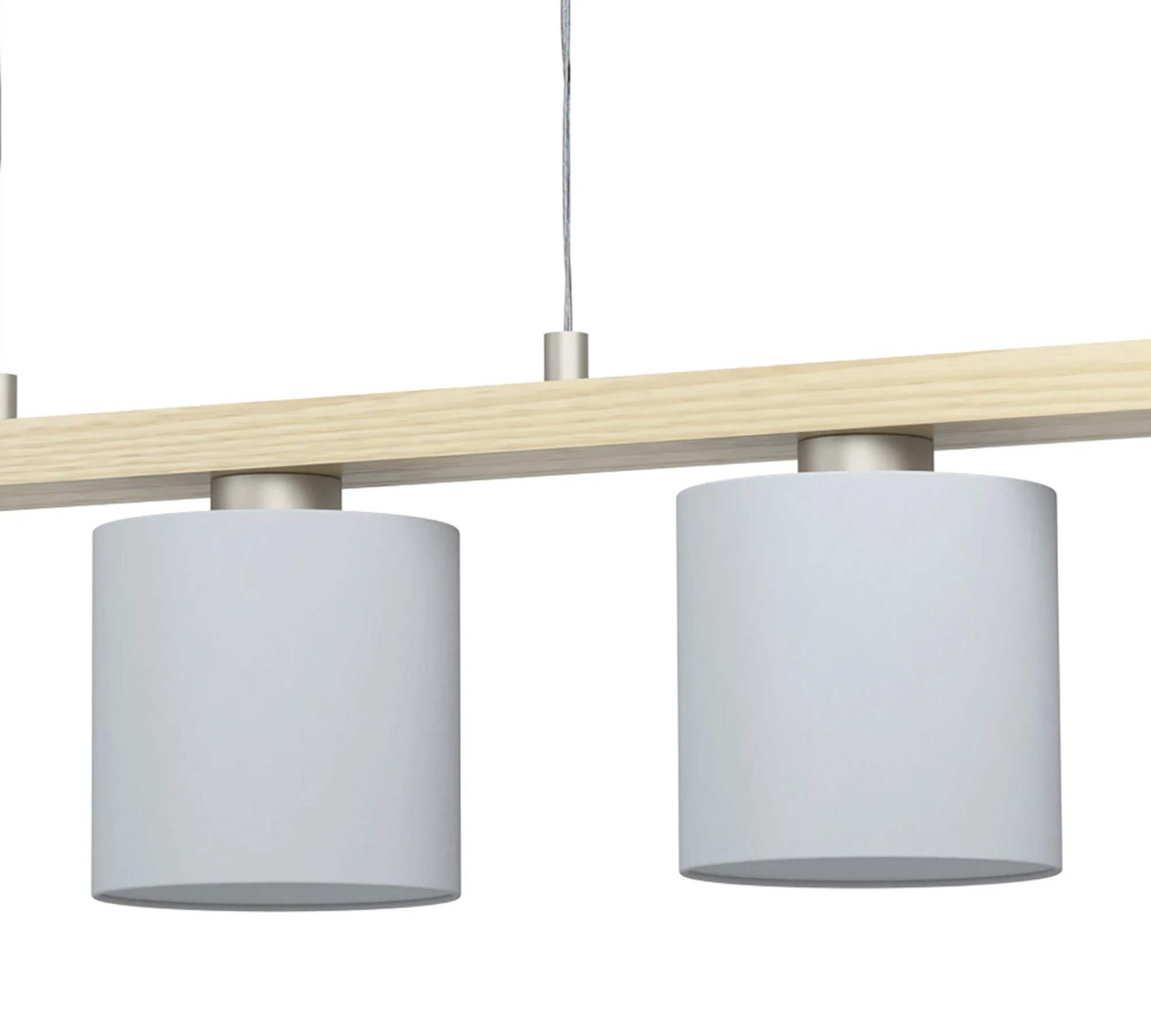 Pendant lamp Castralvo Mixed fabric / Steel 5-light