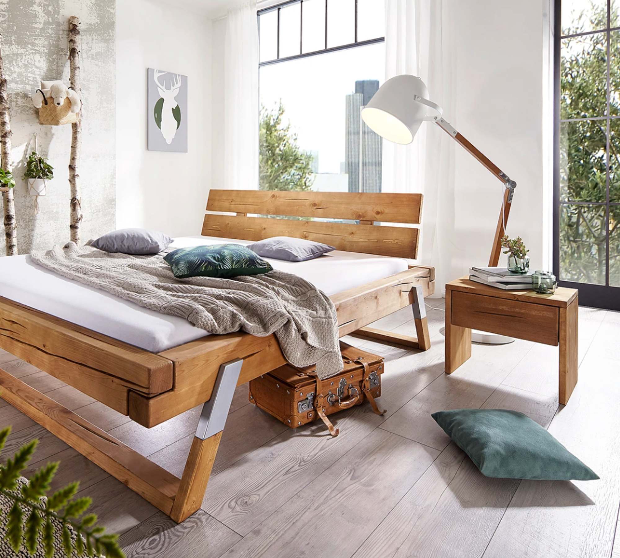 Nightstand Pine wood