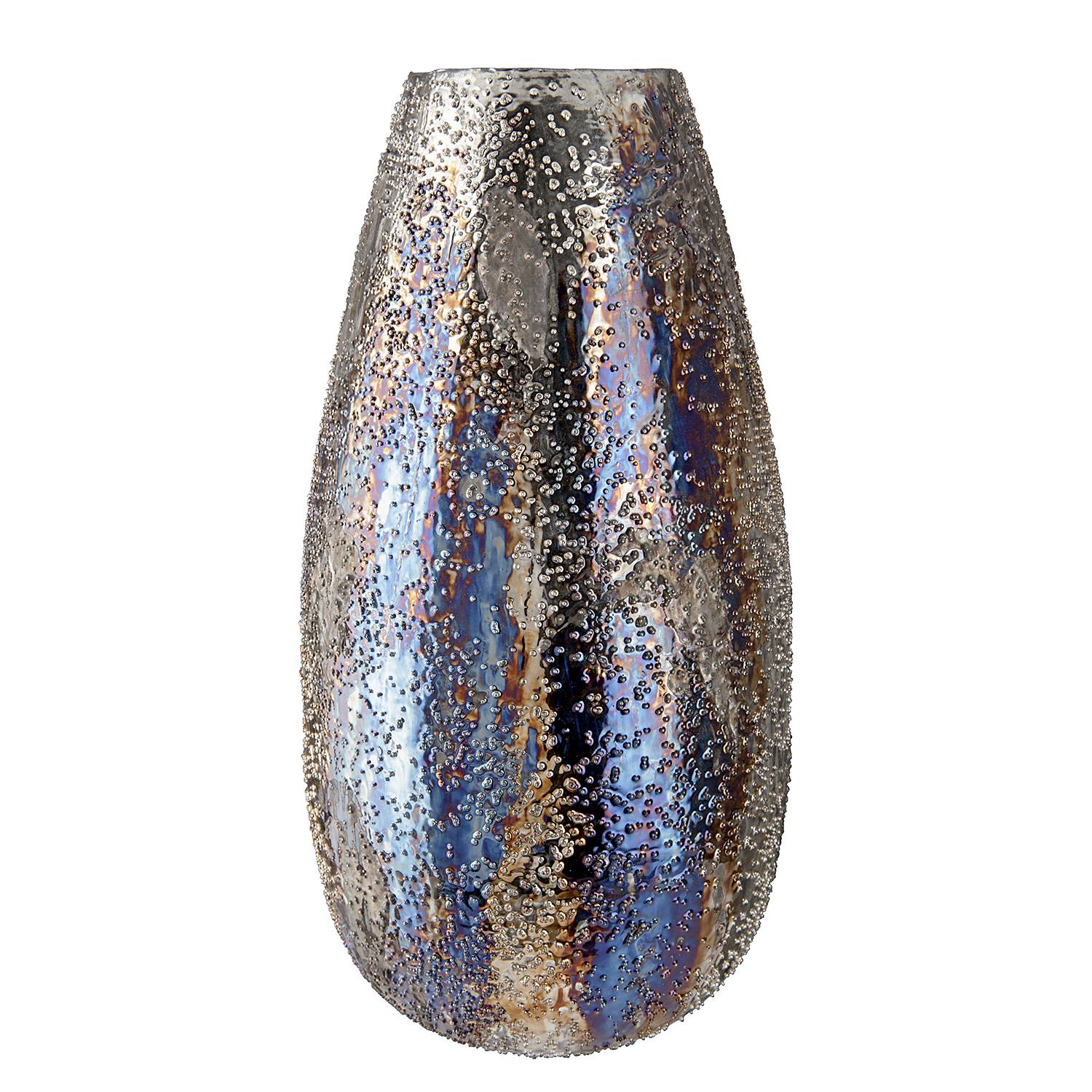 Vase Peacock Iron Brown 21 x 39 cm