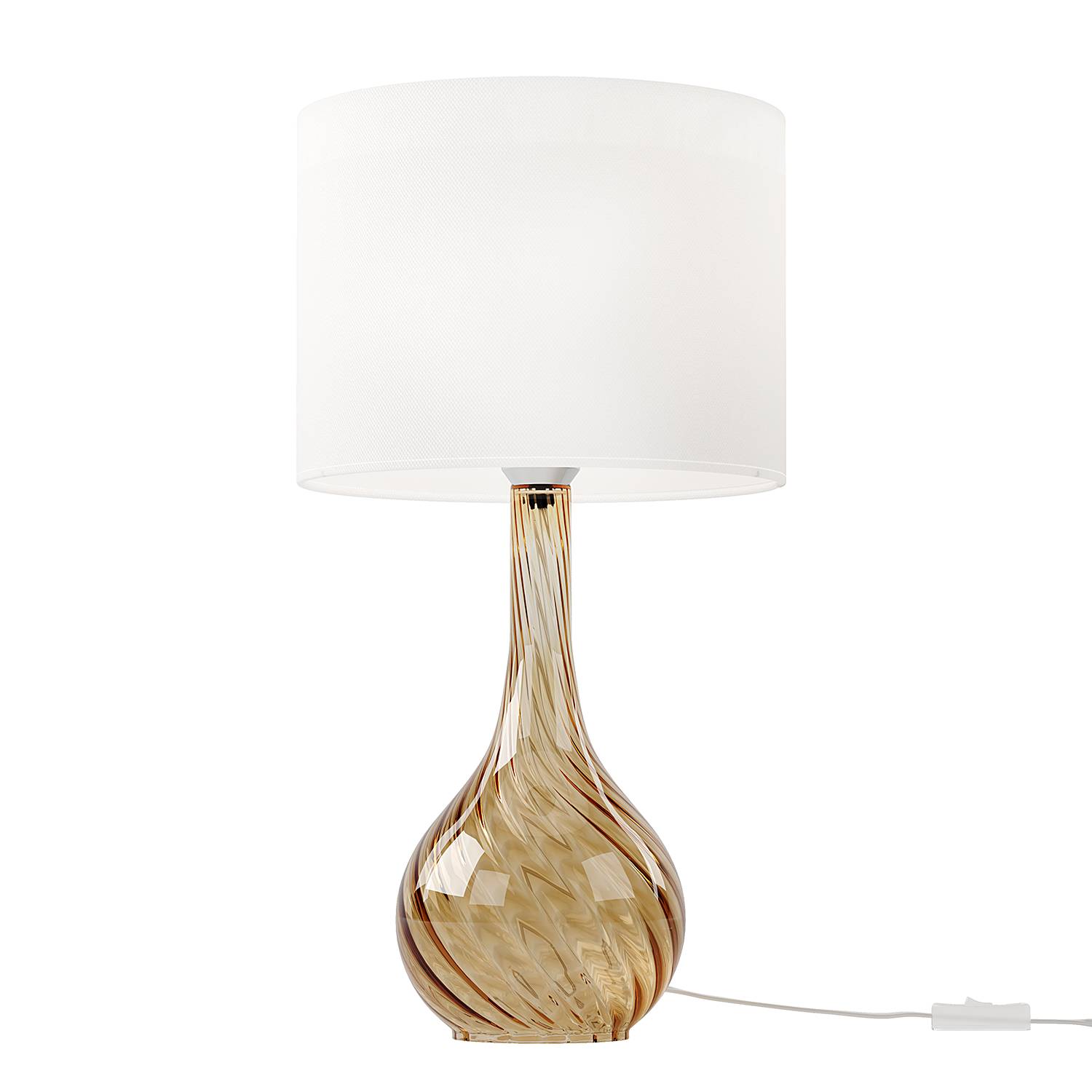 Salo V Table Lamp Cotton Fabric Glass 1-bulb