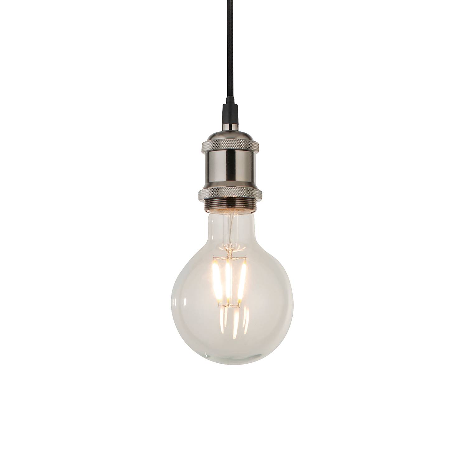 Cable pendant lamp Aluminum Silver 1-light