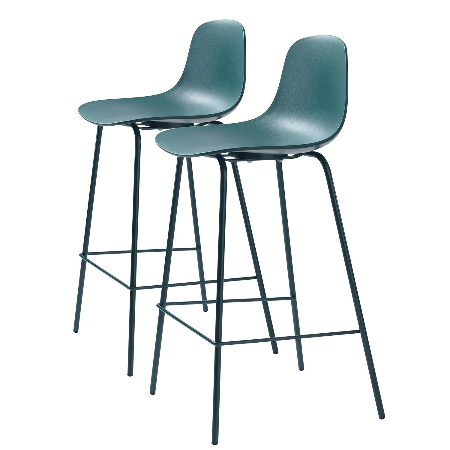 Felin Tresenhocker, 2er-Set, Petrolblau