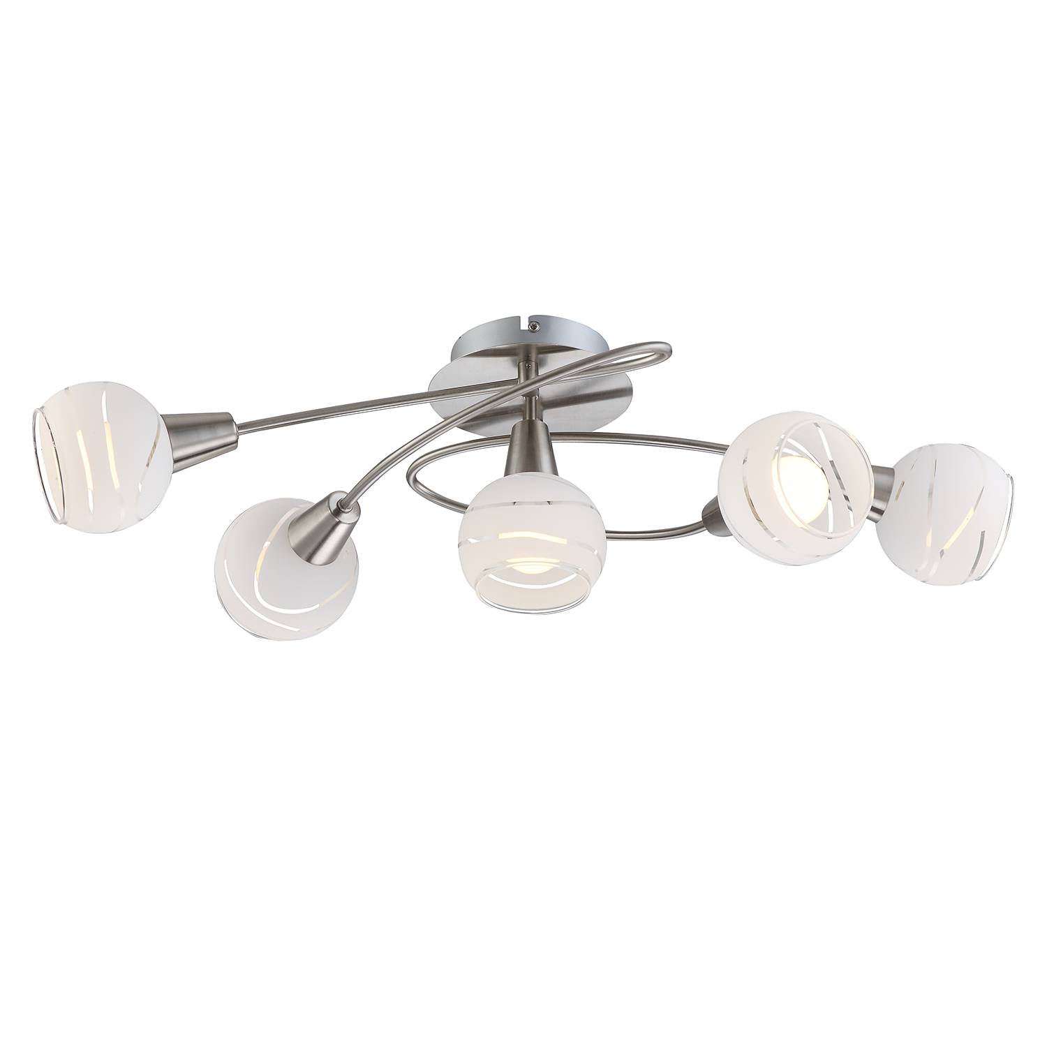 LED Ceiling Light Elliott IV Clear Glass Iron