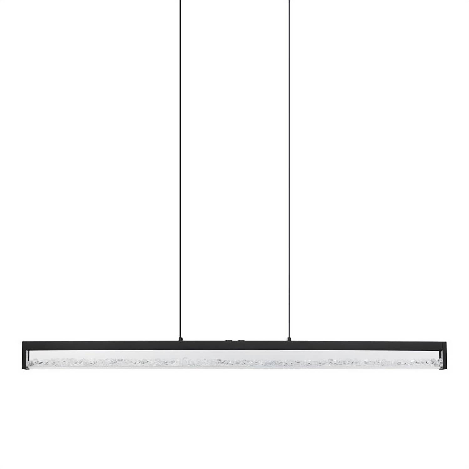 6-flame pendant lamp Cardito 1 steel clear glass