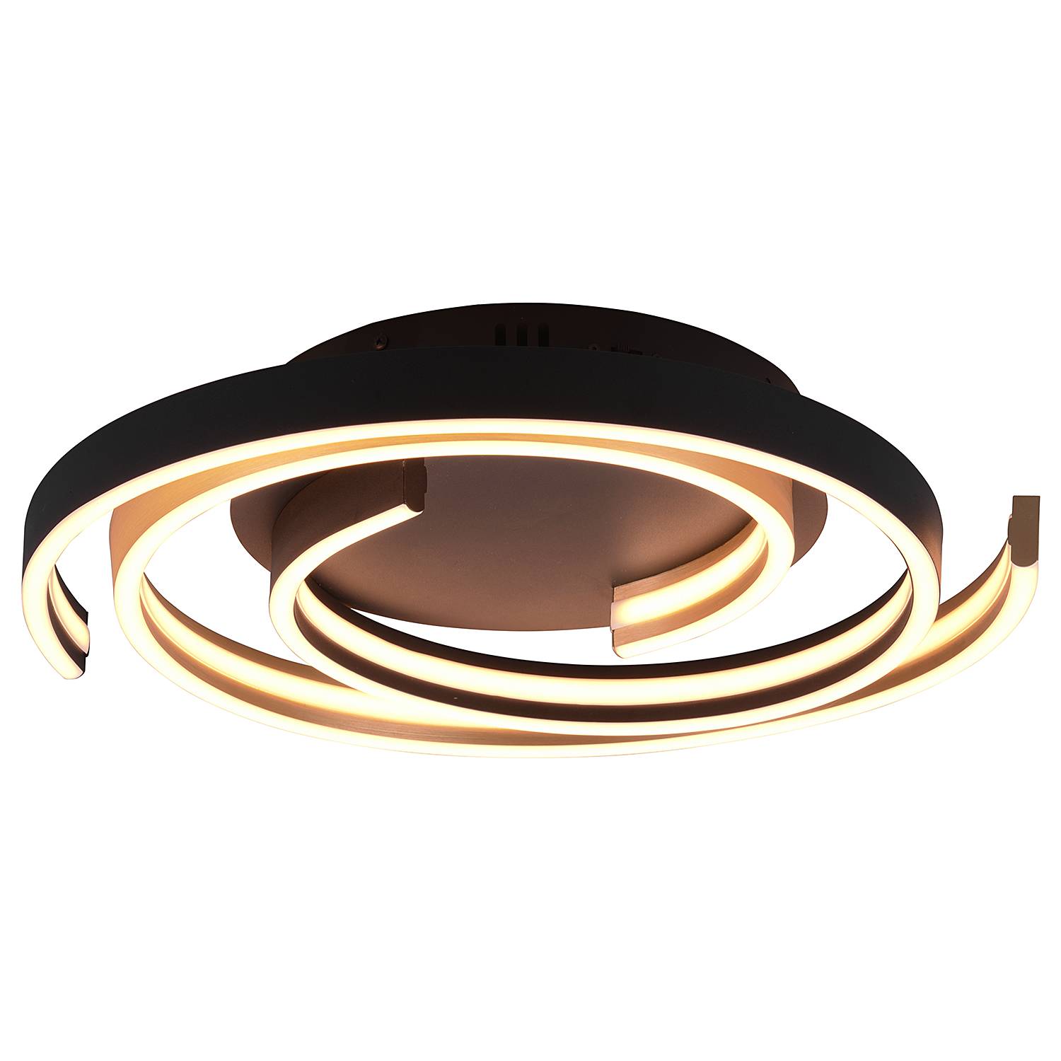 LED ceiling light Caya Black Ø 50cm