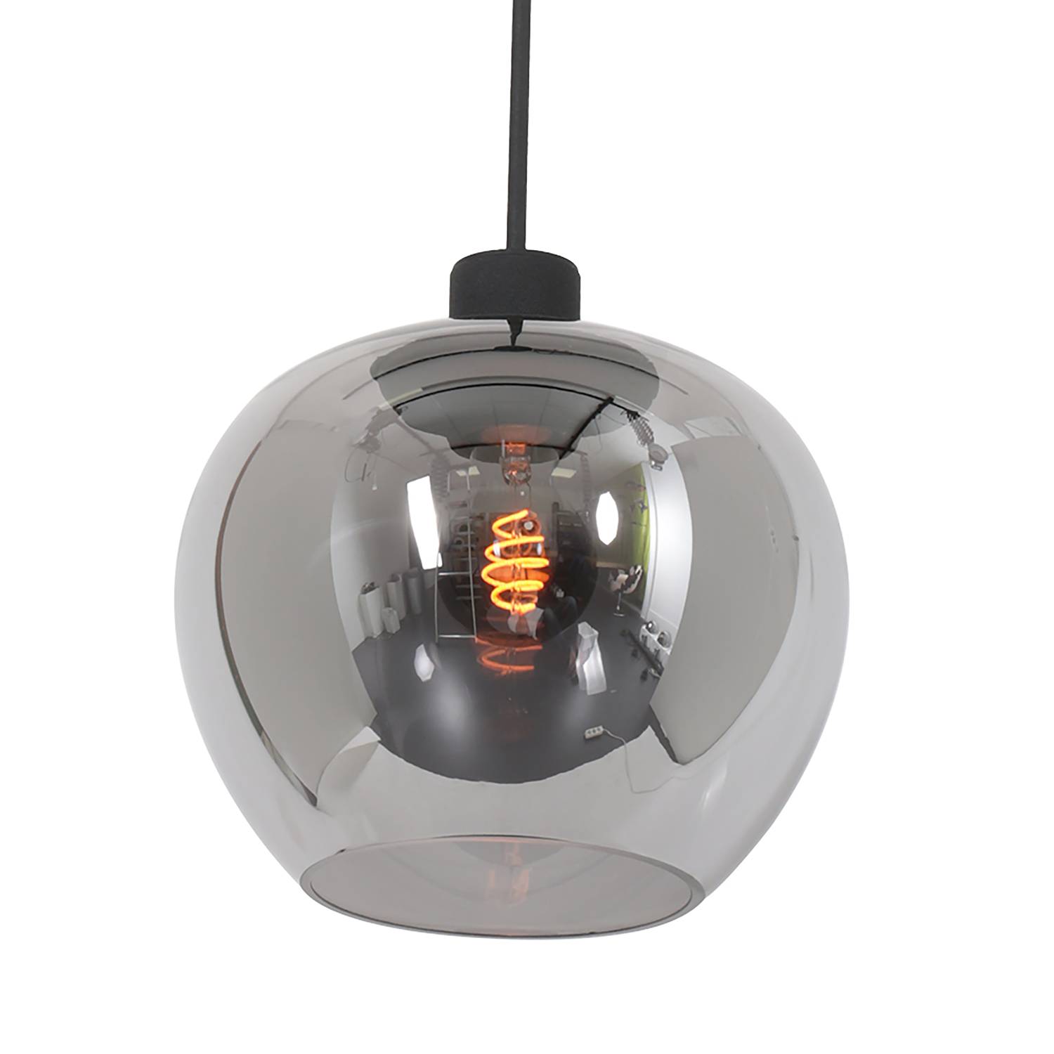 Lotus pendant lamp aluminum black 25cm