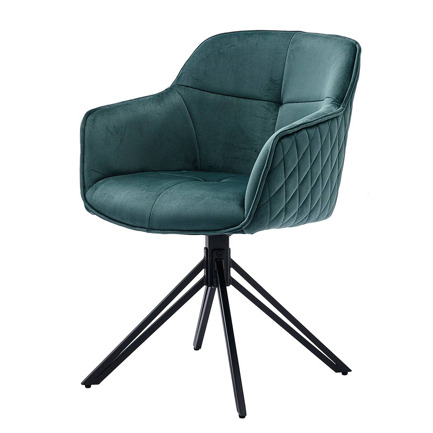 Armchair Romu Velvet Metal Green