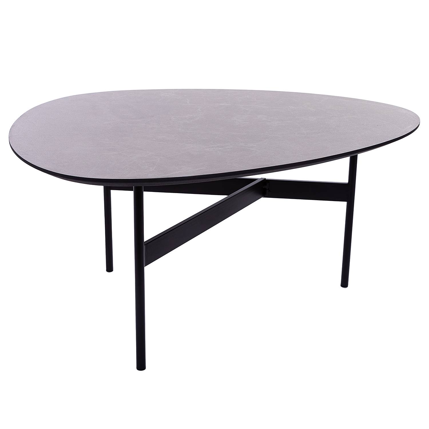 Daniela Side Table Beech Partially Solid Grey 65 x 38 cm