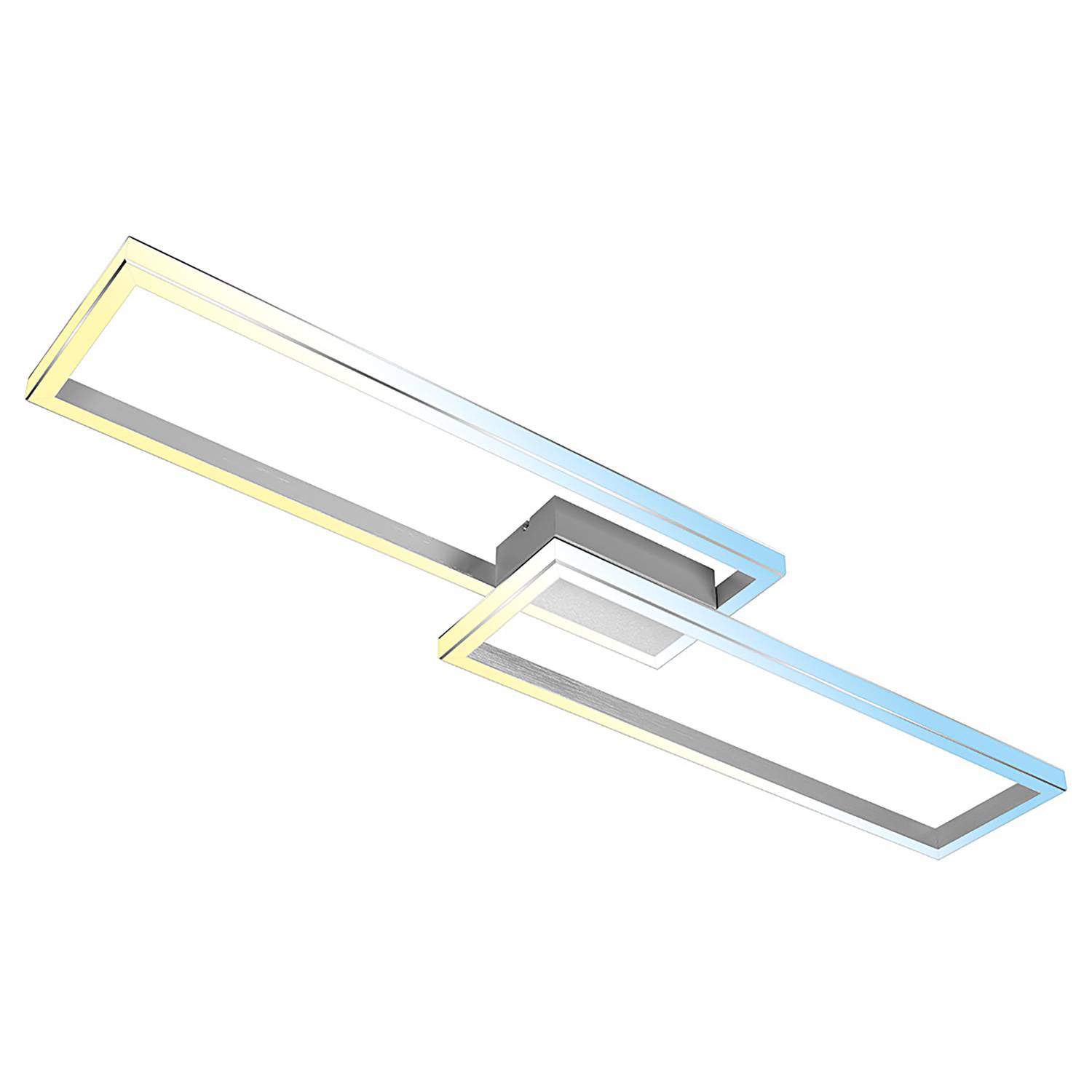 LED ceiling light Ciladas, 2-light, Aluminum, Silver