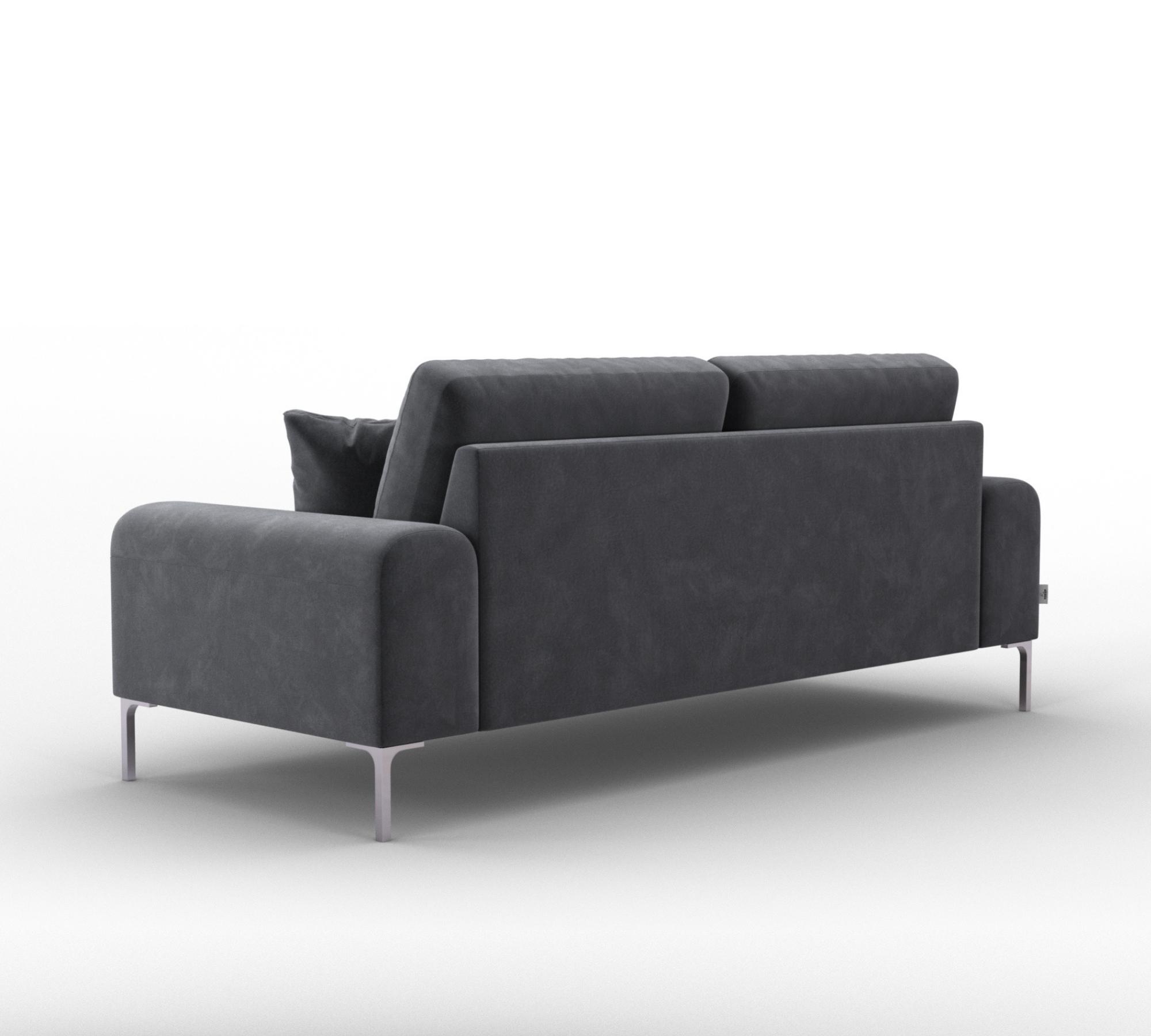 3-Sitzer Sofa Rime Samt Grau
