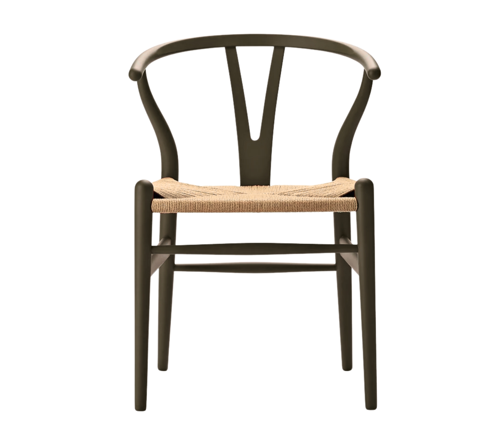 CH24 Soft Wishbone Sedia da pranzo Legno di faggio Grigio ardesia