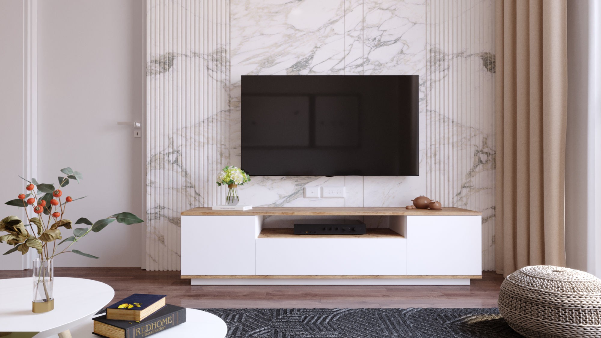 FR7-AW TV Stand White
