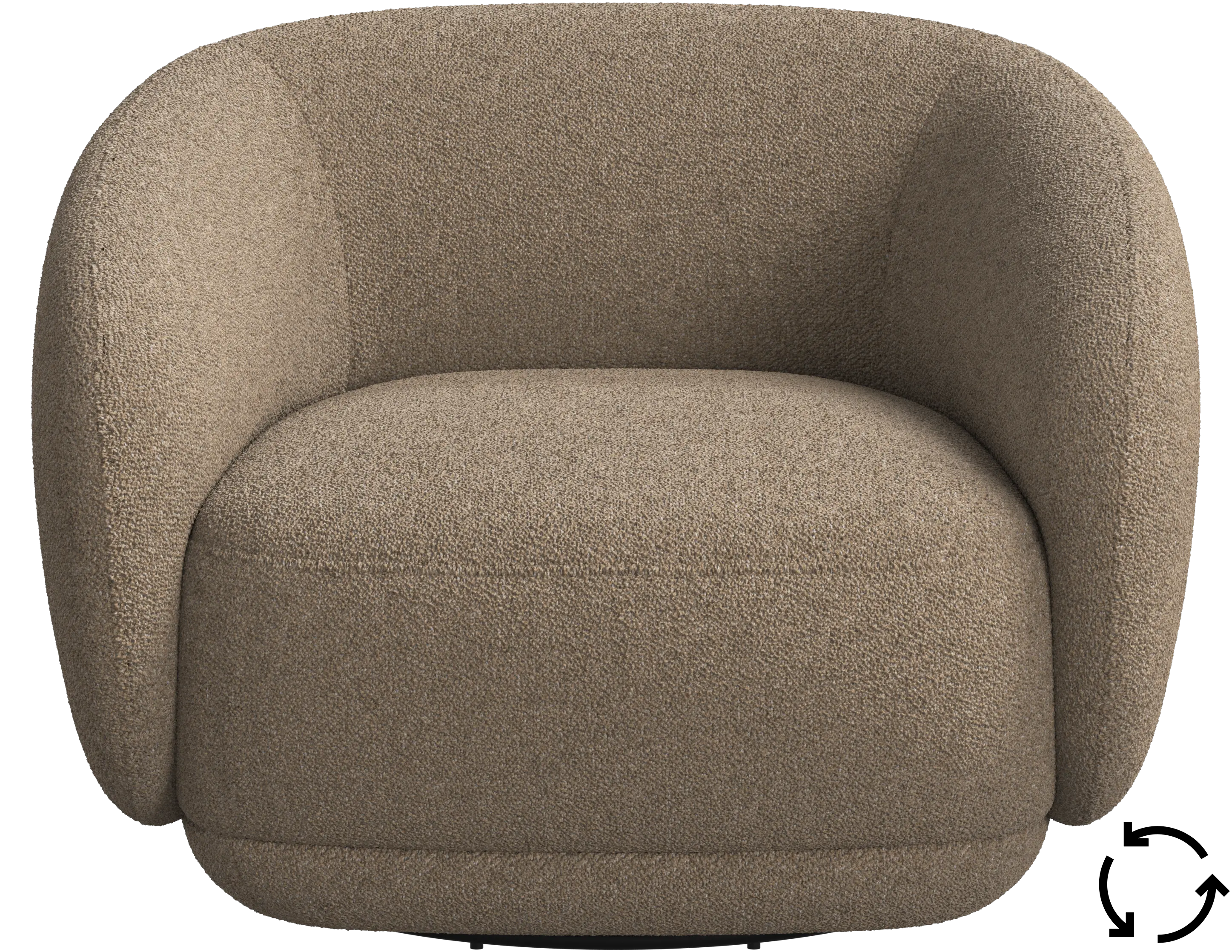Bolzano Armchair Swivel Lazio Brown 3096