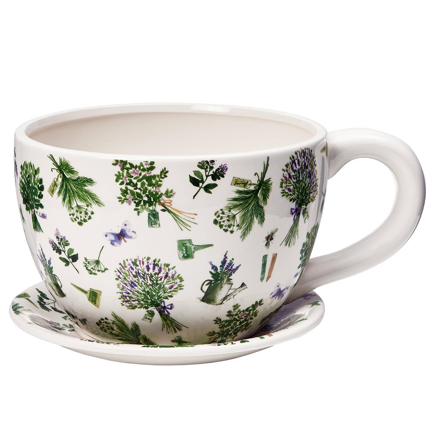 Pflanztasse Lavendelsträuße PLANT A CUP Dolomit Weiß