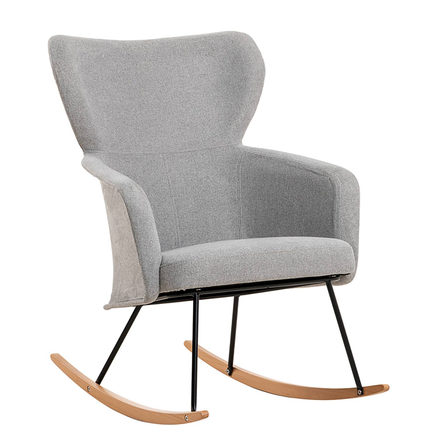 Rocking chair Felin Webbing Metal Beech Solid Wood