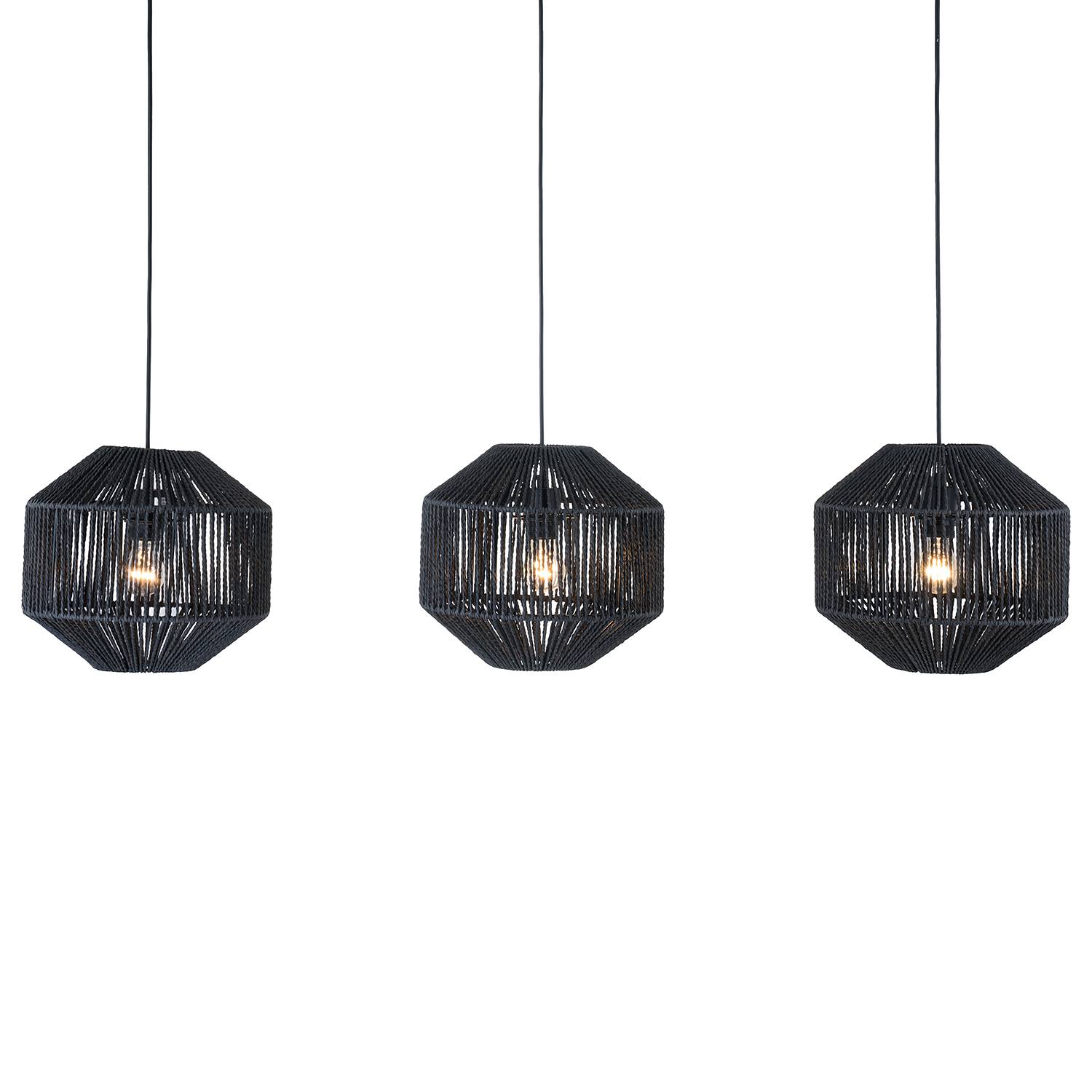 3-light pendant lamp Juicy I plant leaf iron
