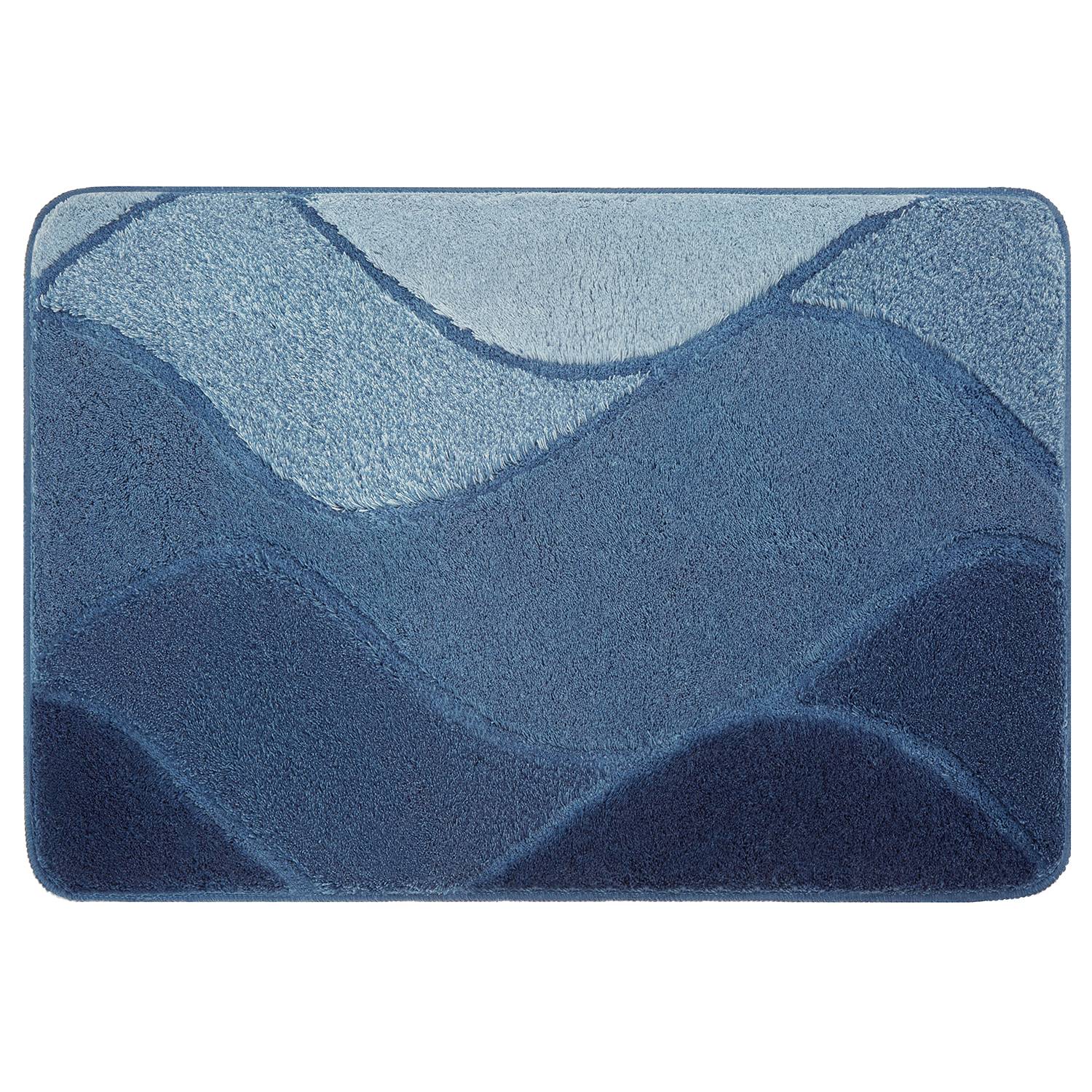 Badteppich Fiona I Polyacryl Blau 70 x 120 cm