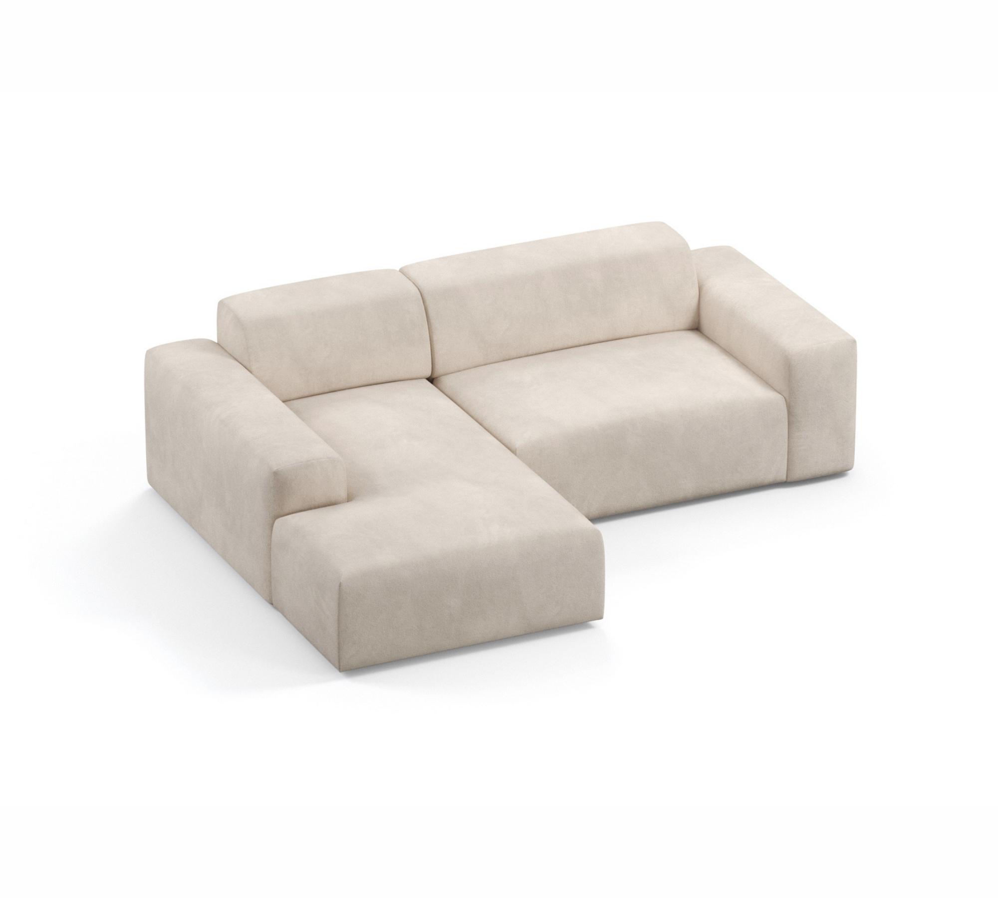 2-Sitzer Sofa Karen Récamiere Links Beige