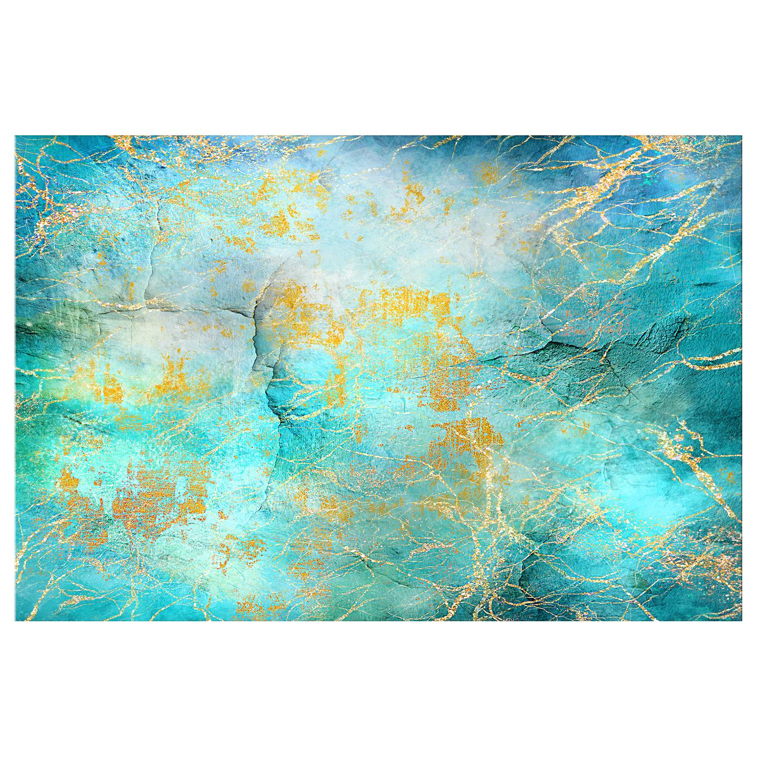 Wandbild Emerald Ocean Leinwand Grün 120 x 80 cm