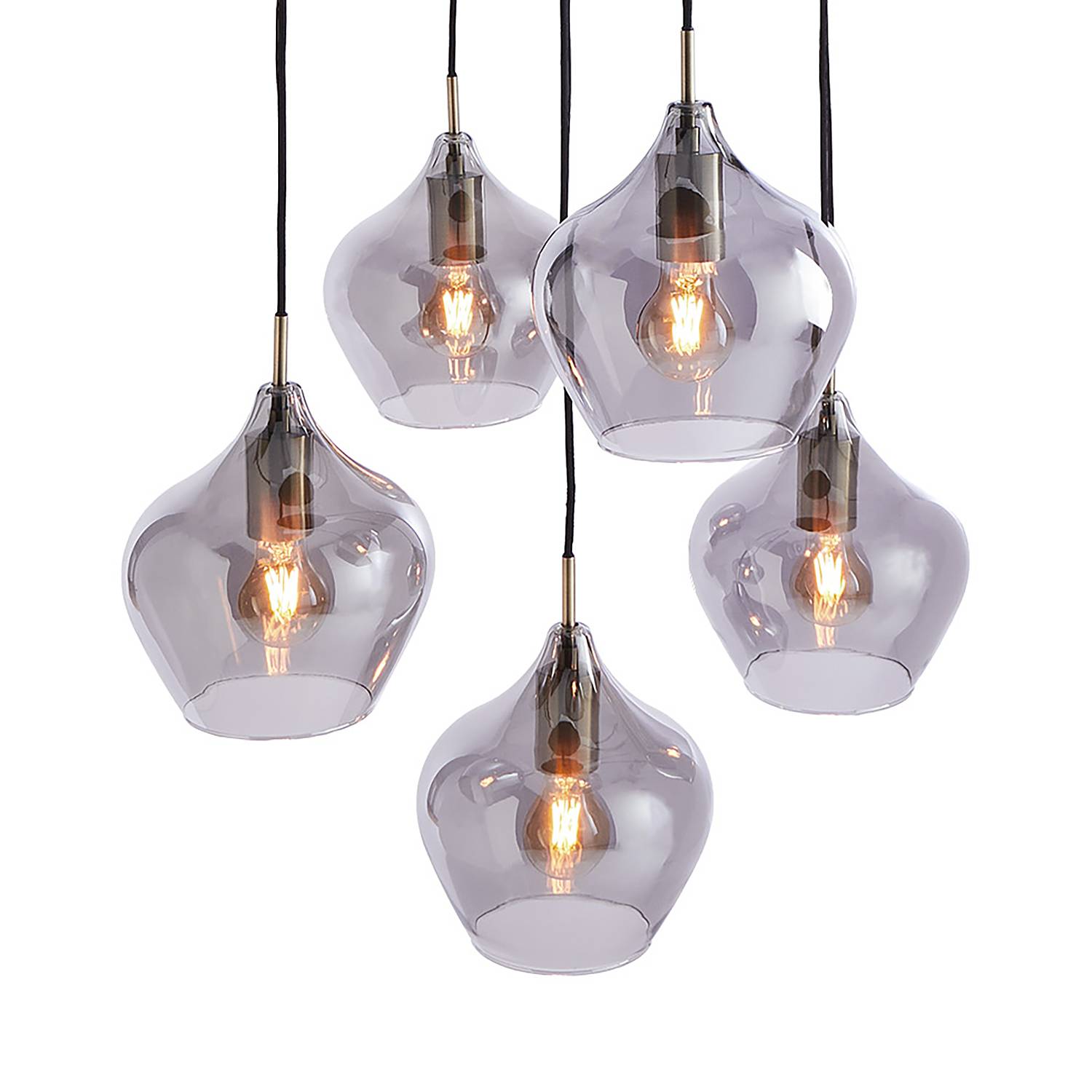 Pendant light SOFIE Iron Glass Bronze