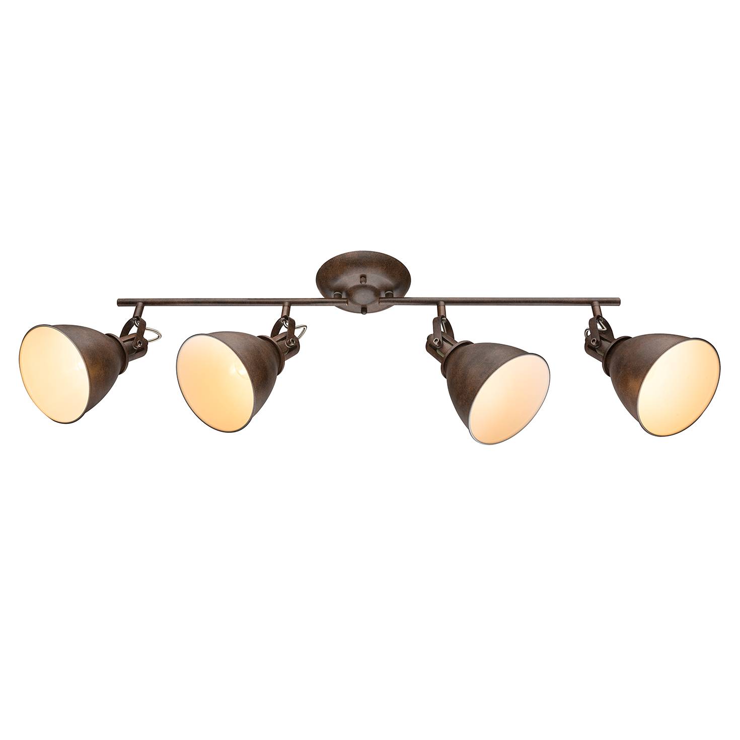 2-burner ceiling light spotlight in aluminum