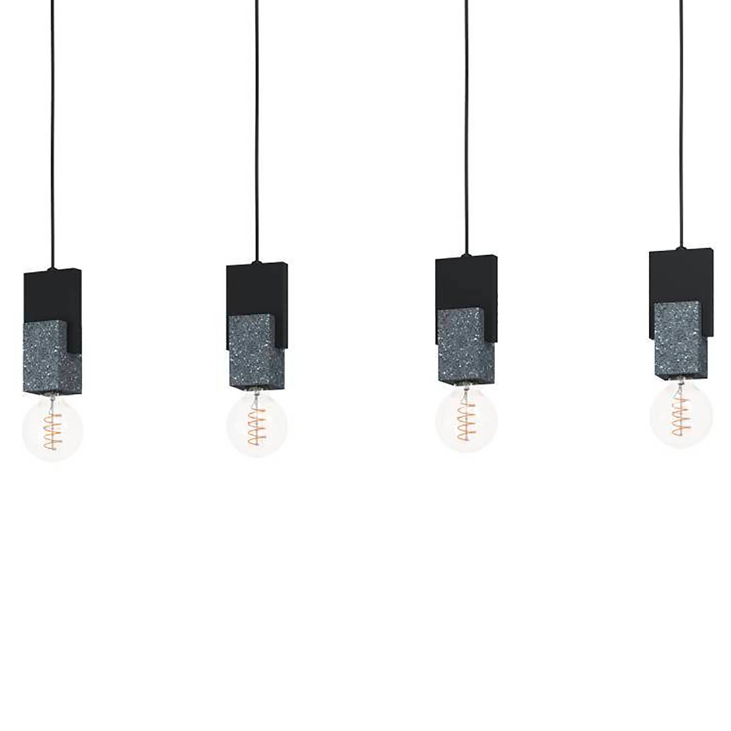 Lobatia II Pendant Lamp Mosaic Steel 4-light