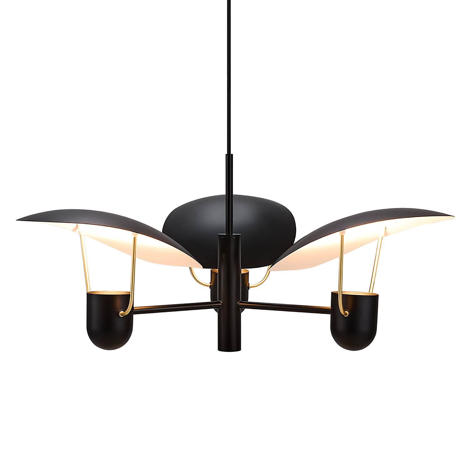 Pendant lamp Fabiola die-cast aluminum black