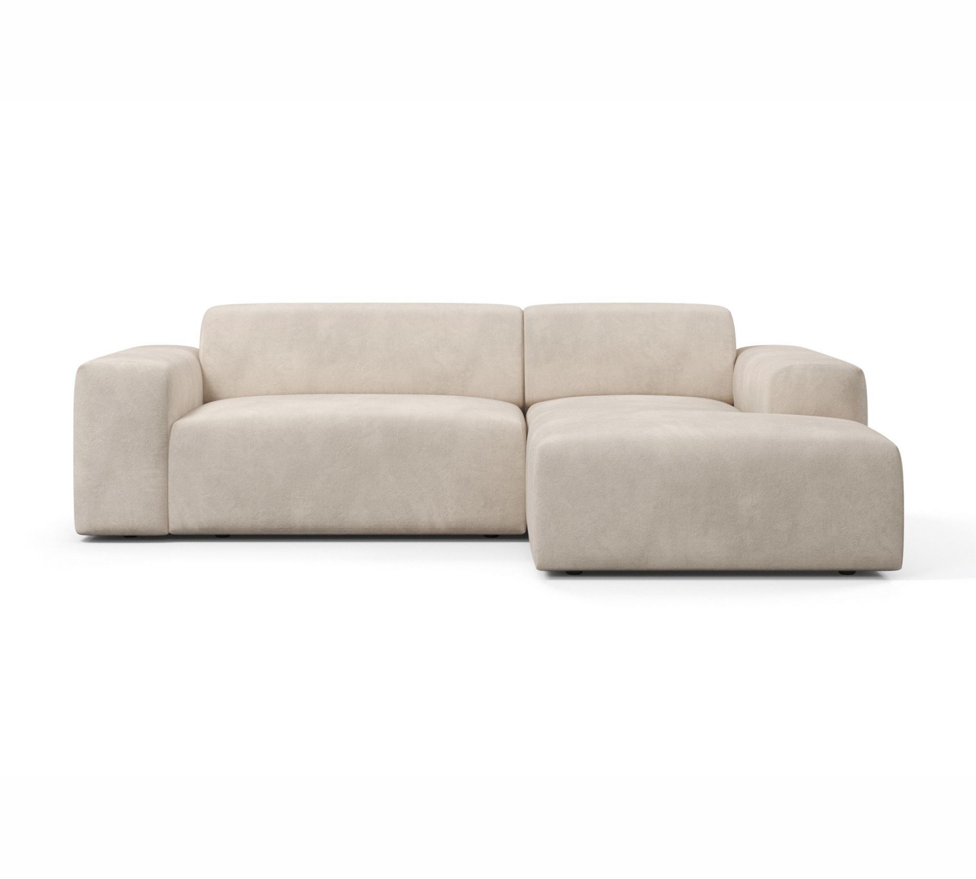 2-Sitzer Karen Récamiere Rechts Samt Beige