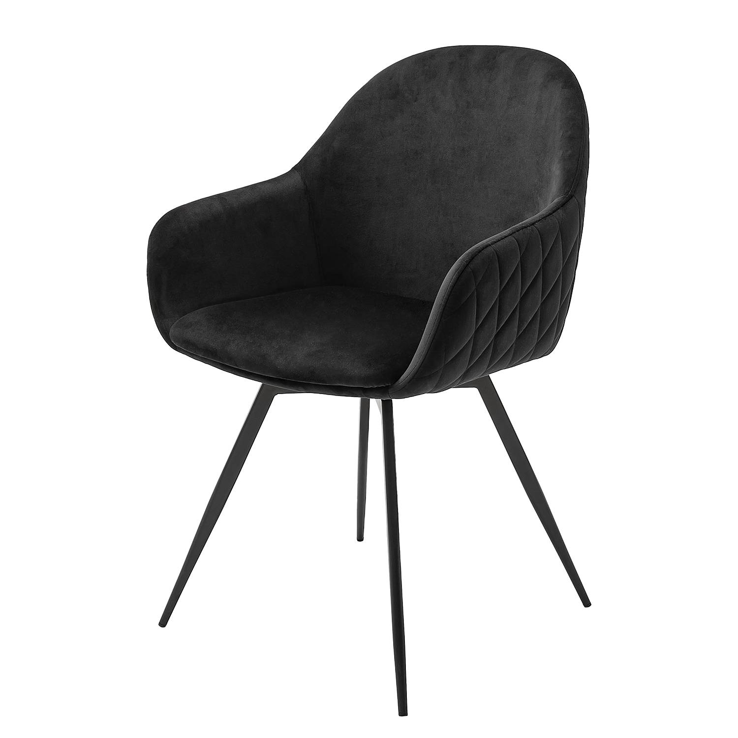 Armchair Vander Webbing Metal Black