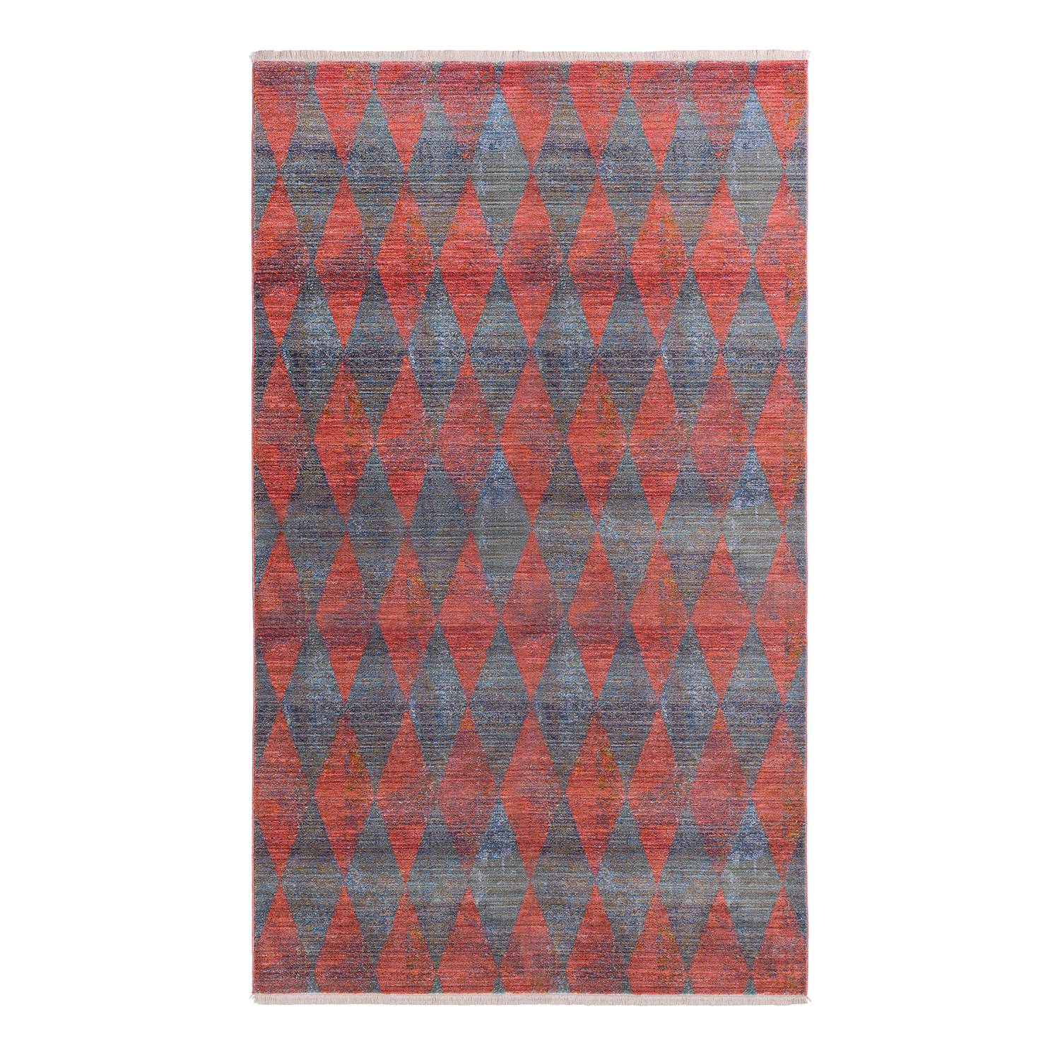 Short pile carpet Mystik X Red Green 70 x 140 cm