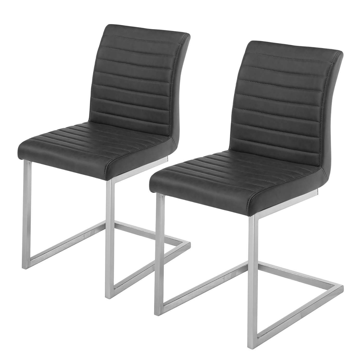 2x Freischwinger Finga I Vintage Kasai Faux Leather