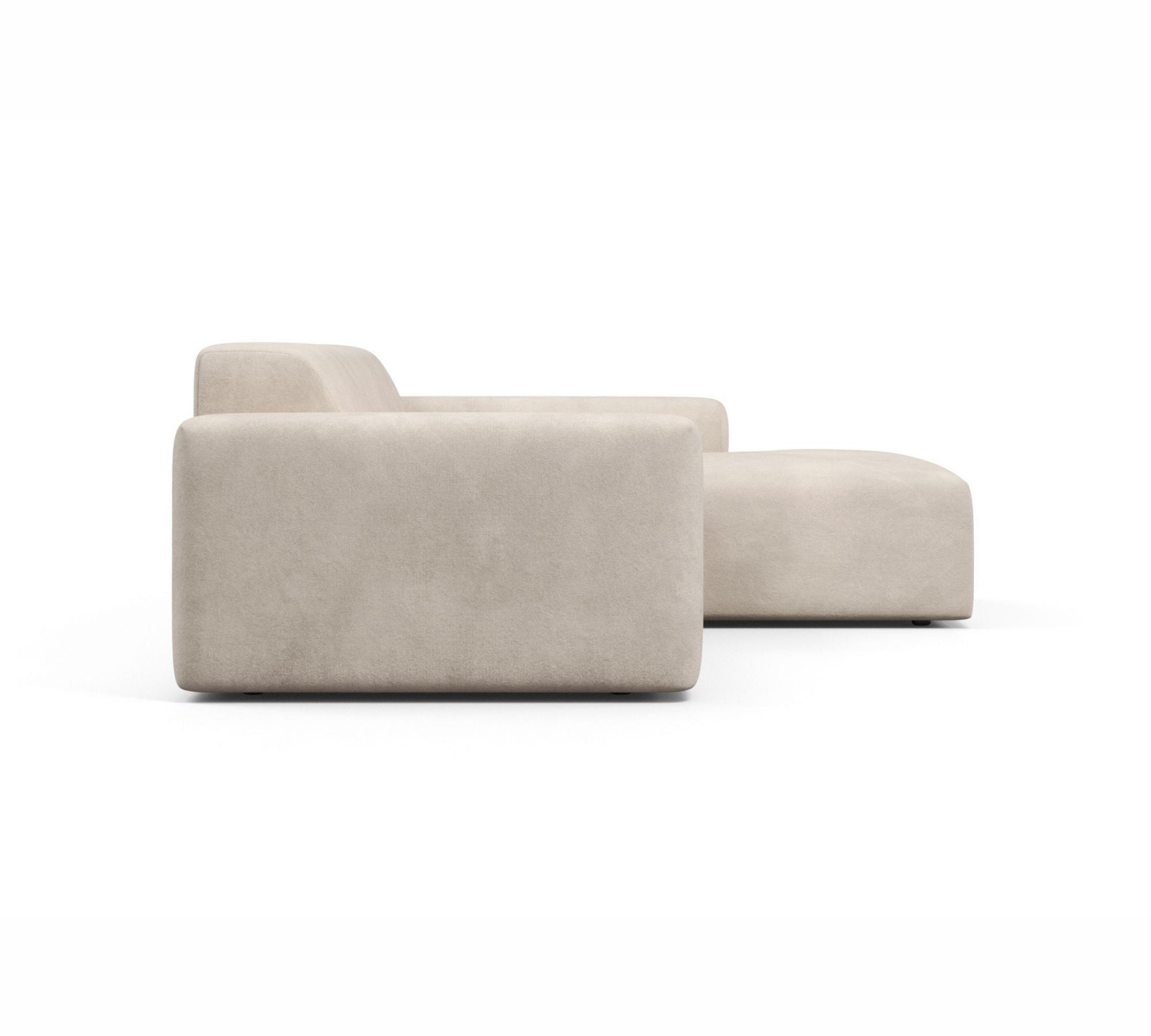2-Sitzer Karen Récamiere Rechts Samt Beige