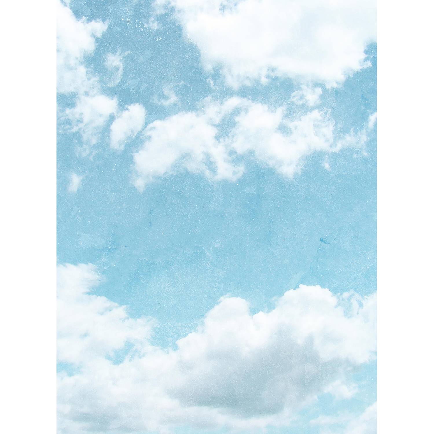 Fototapete Wolken Himme Vlies Blau / Weiß Breite: 1.9 cm
