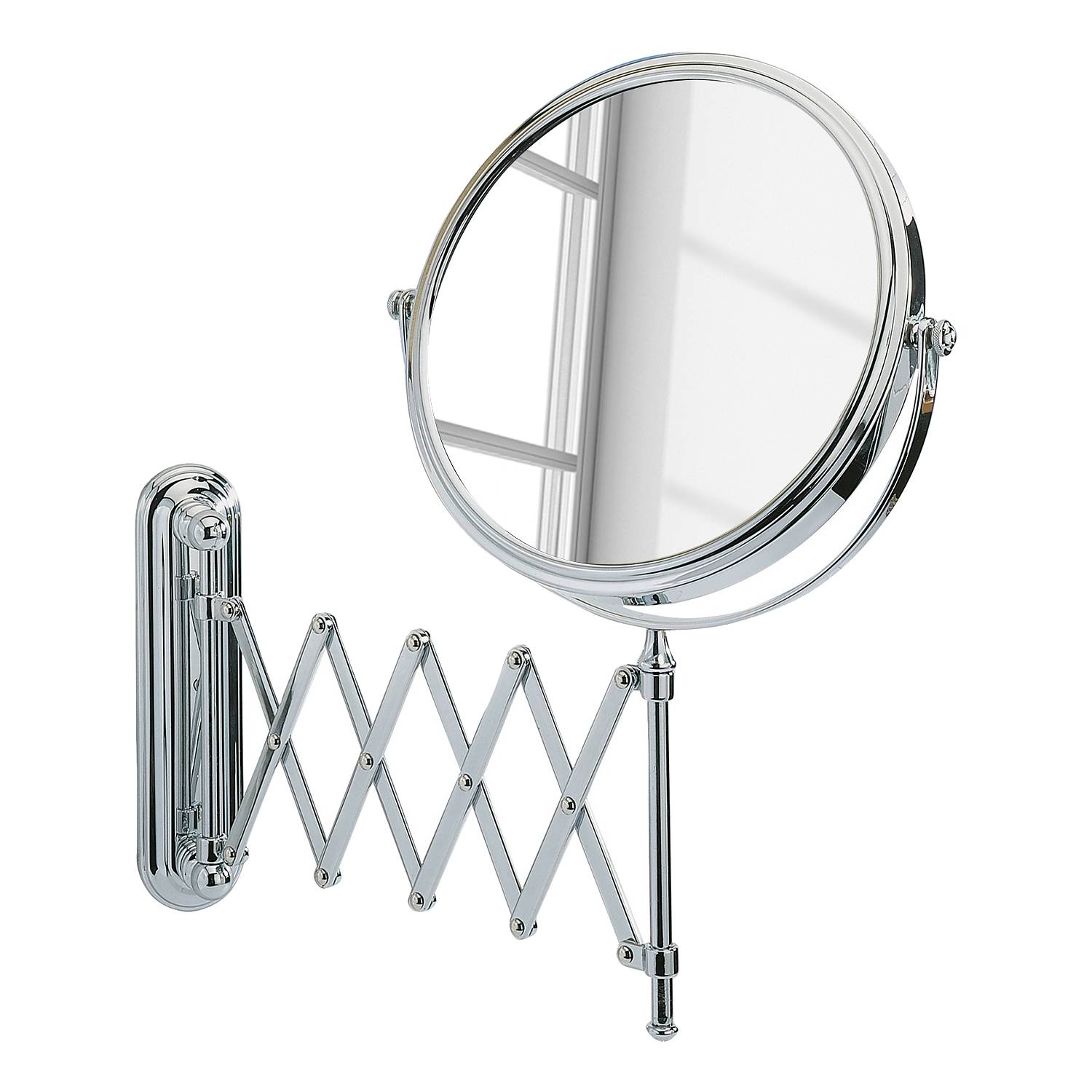 Wall mirror Deluxe 5x magnification Chrome