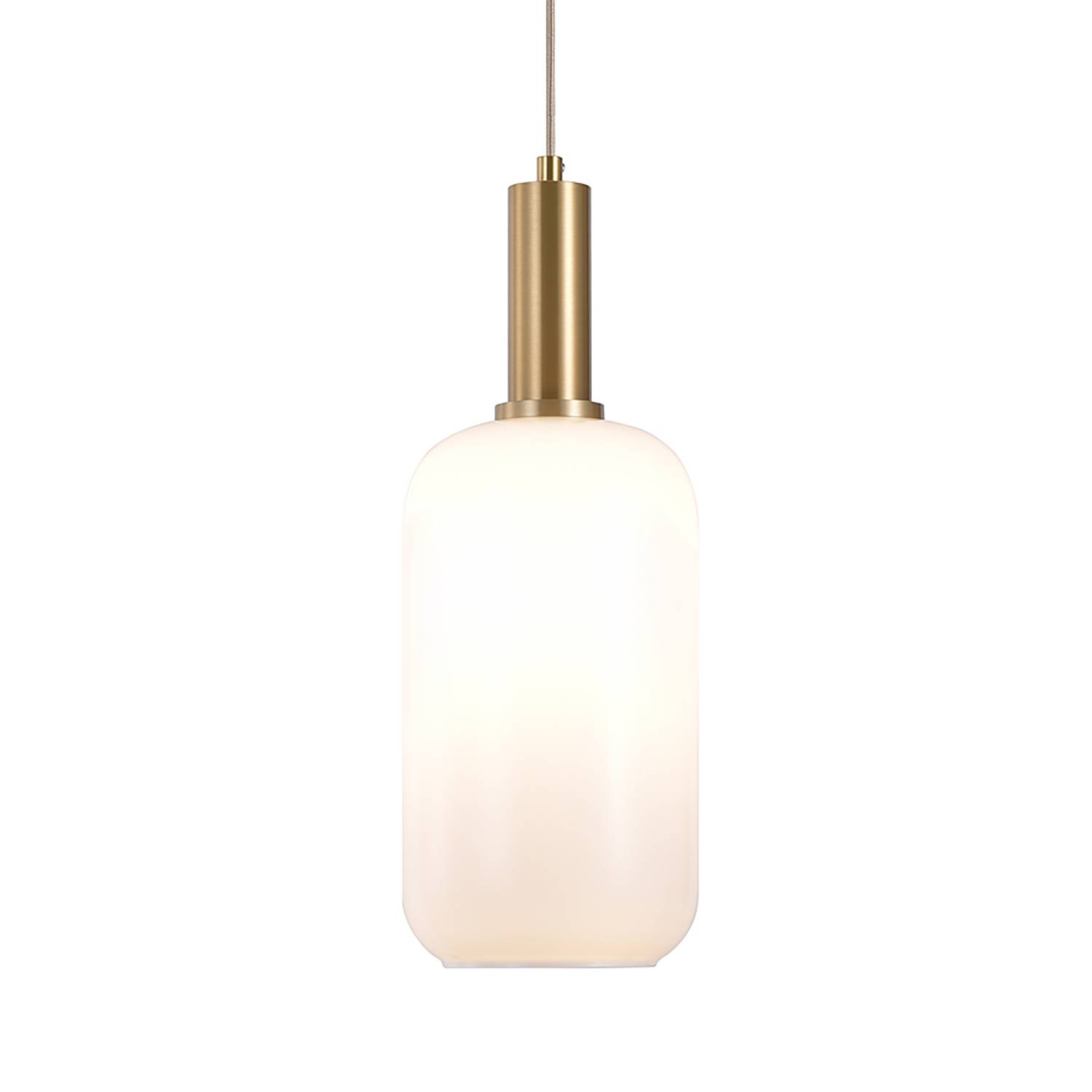 Pendant lamp Ebeltoft I Glass Brass