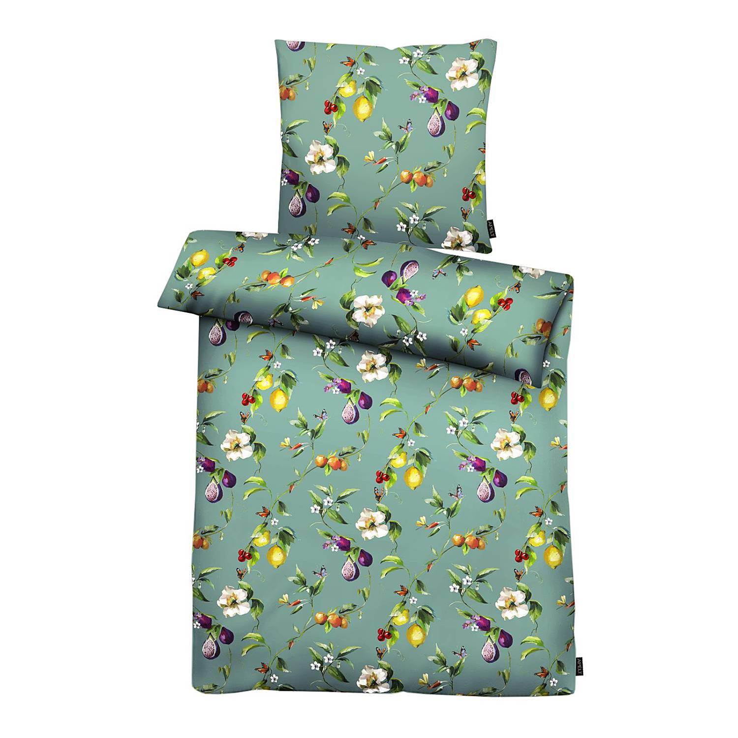 Mako-Satin-Bedding Limone Organic Cotton Petrol
