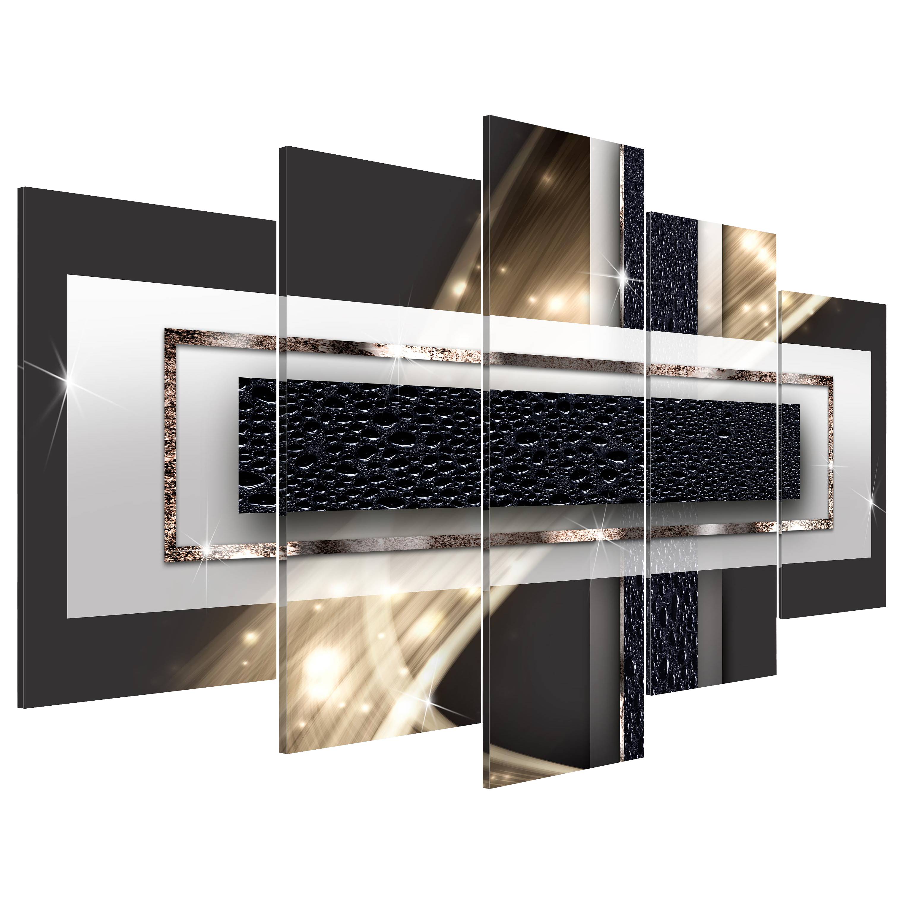Wandbild Night Storm MDF / Leinwand Mehrfarbig 200 x 100 cm