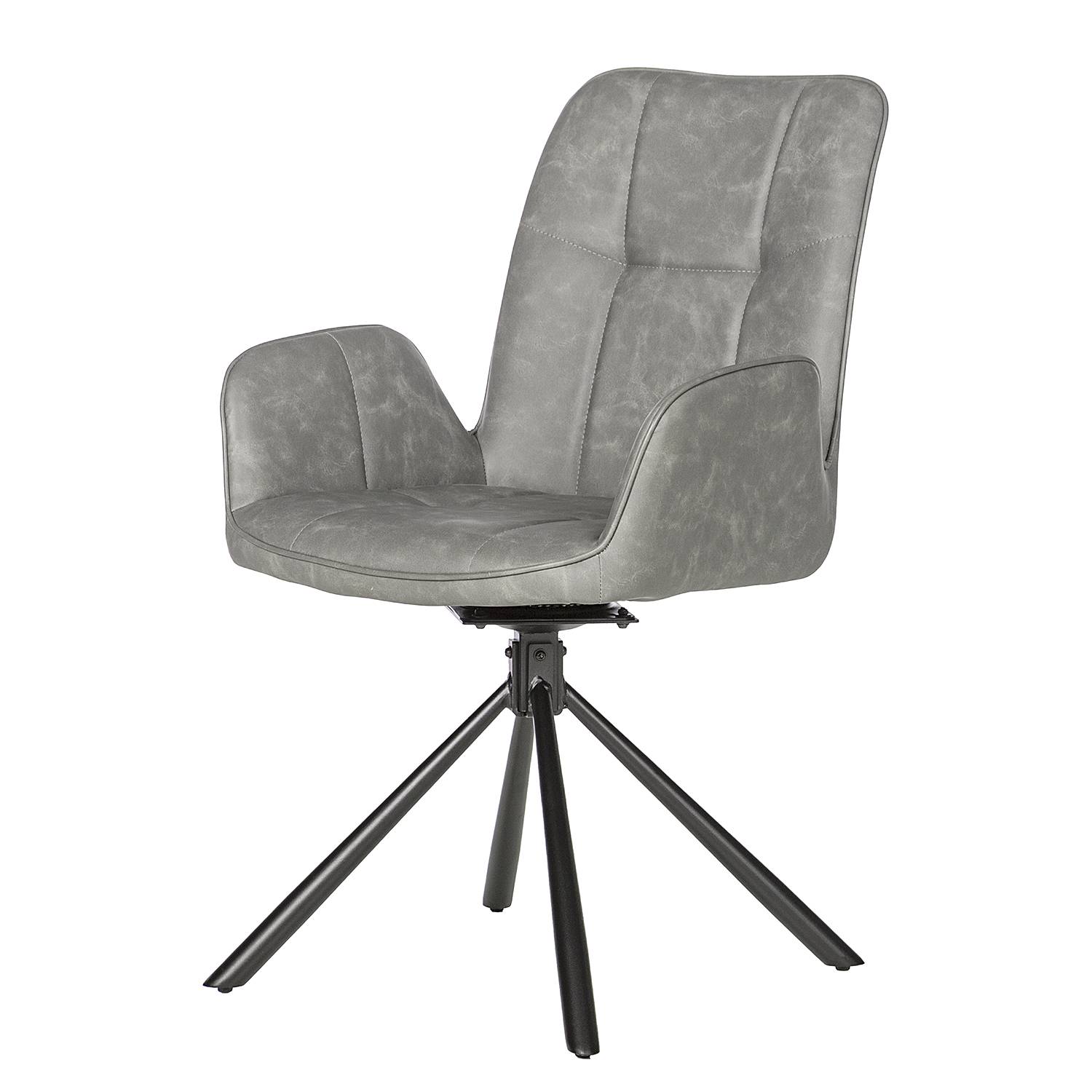 Swiveling Armchair Sainga Faux Leather Iron