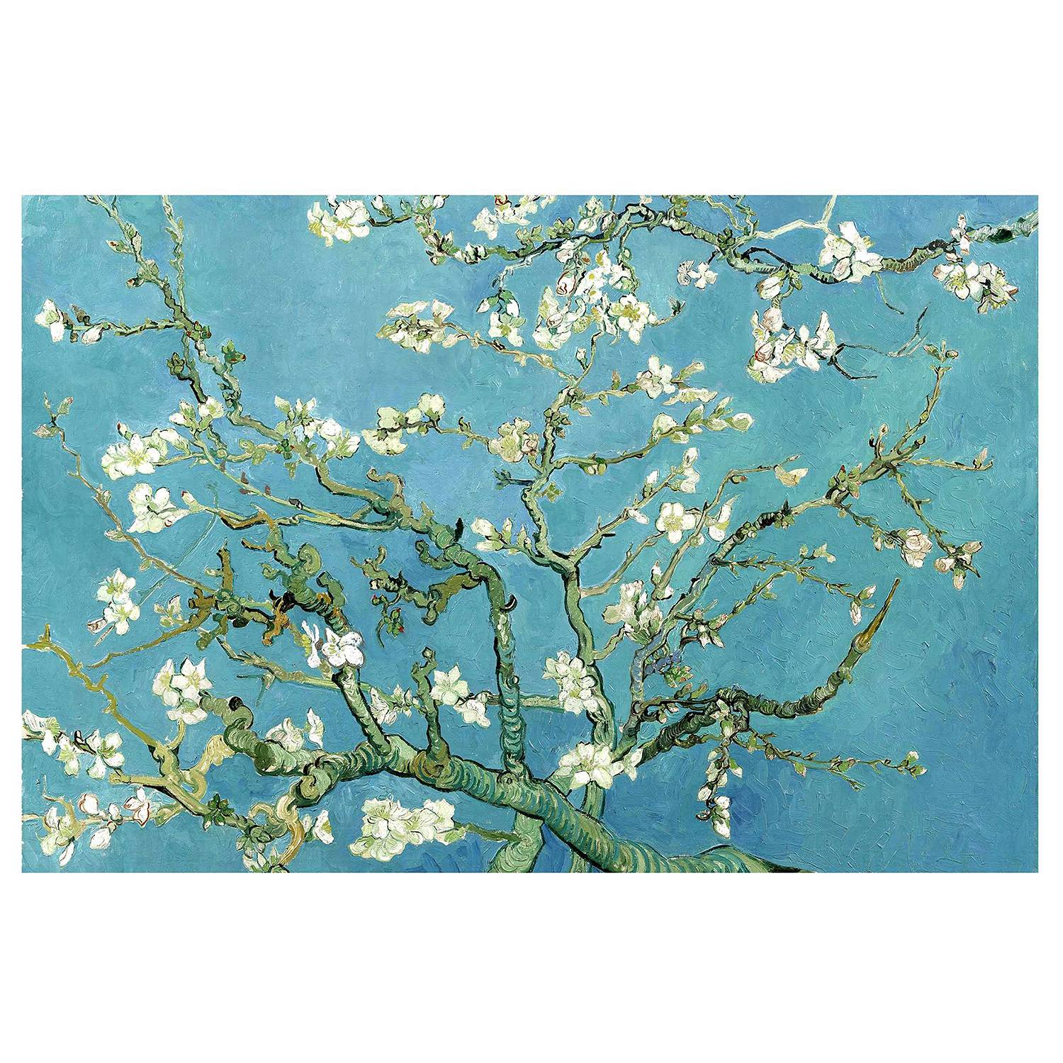 Vliestapete Vincent van Gogh Mandelblüte Vliespapier Blau