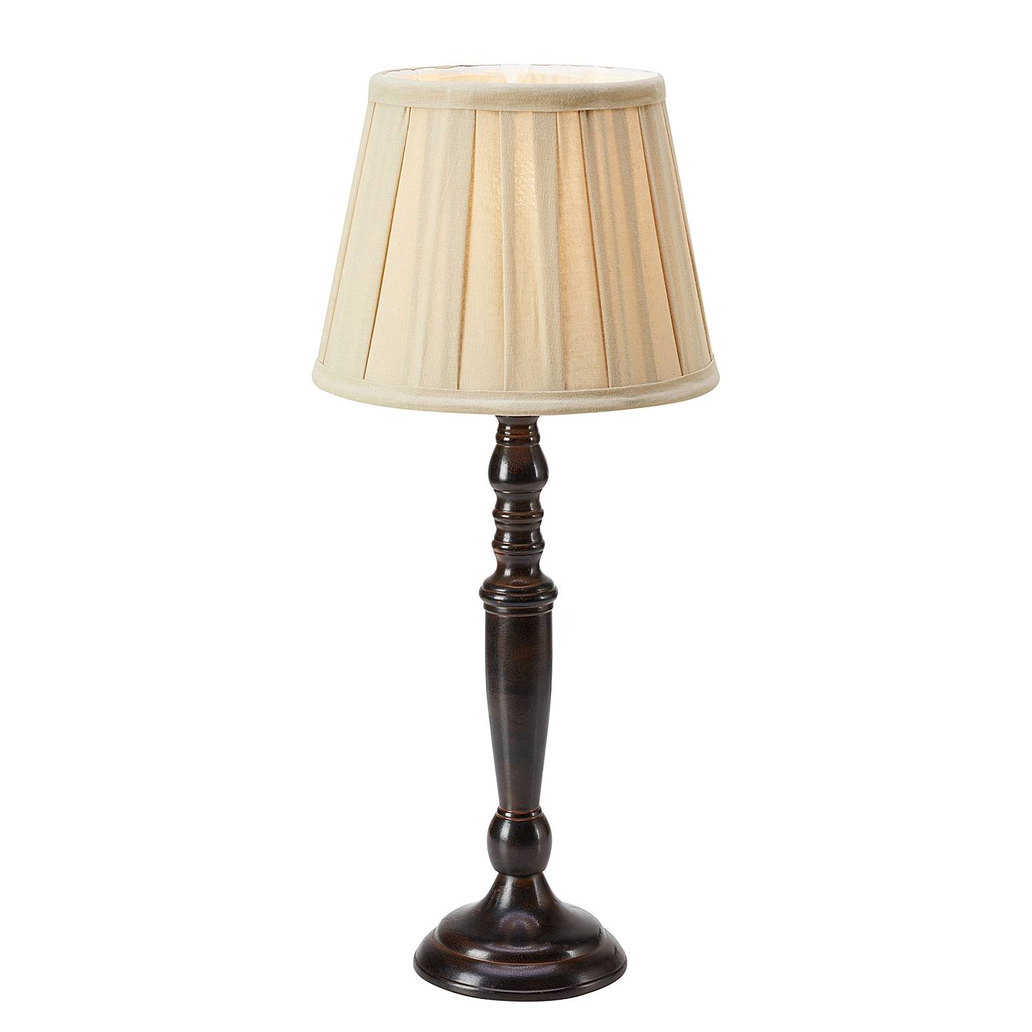 Tischleuchte Chocolat Aluminium Wolle Braun Beige